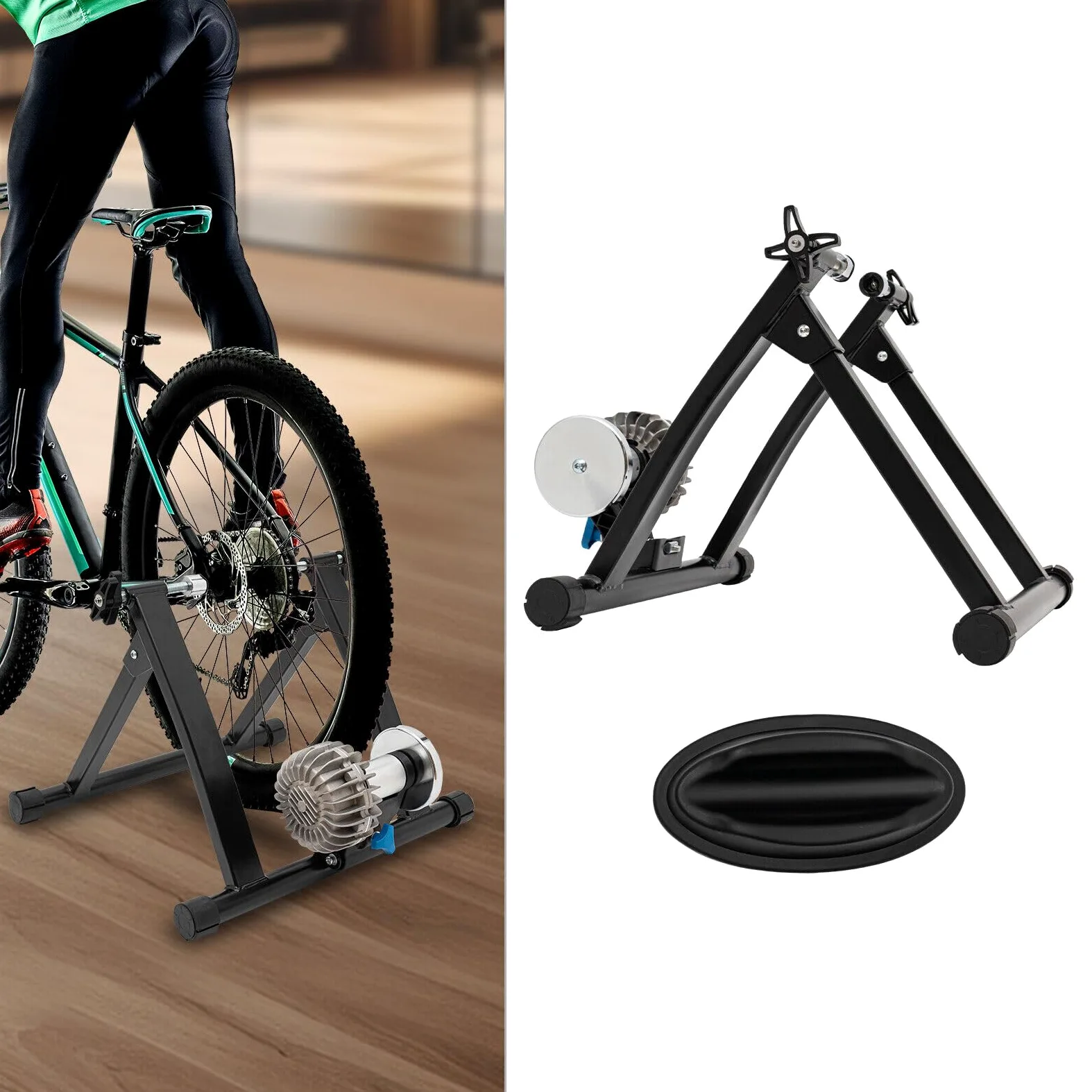 26 – 29 en 700 C – Bicicleta de entrenamiento de soporte ajustable para bicicleta de interior con palanca de liberación rápida, soporte para entrenamiento en interiores