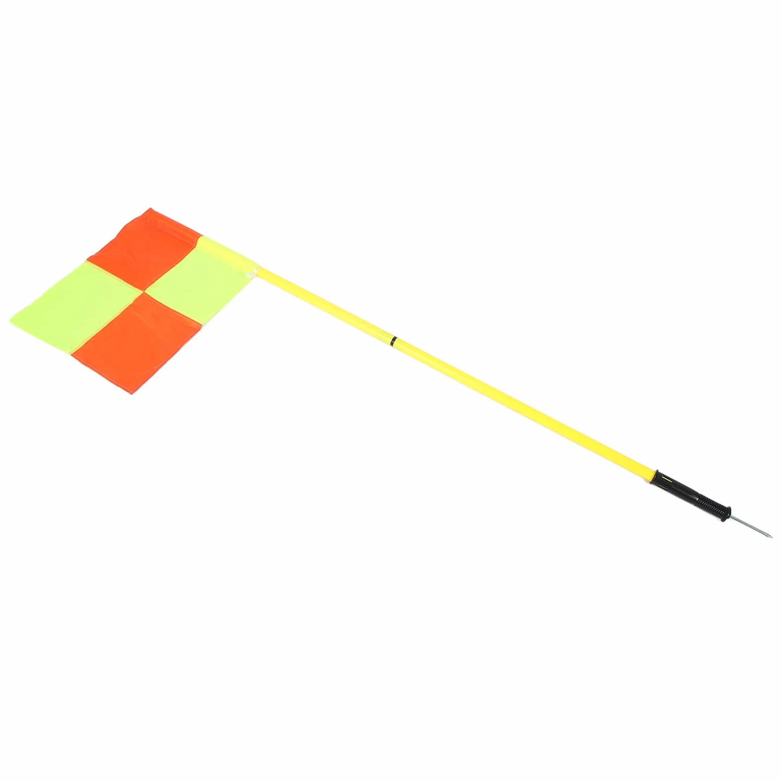 Juego de banderas de esquina para campo de fútbol, ​​duraderas, de alta visibilidad, 4 banderas cuadradas y 8 postes de 2 secciones de 1,5 m para entrenamiento al aire, equipo de