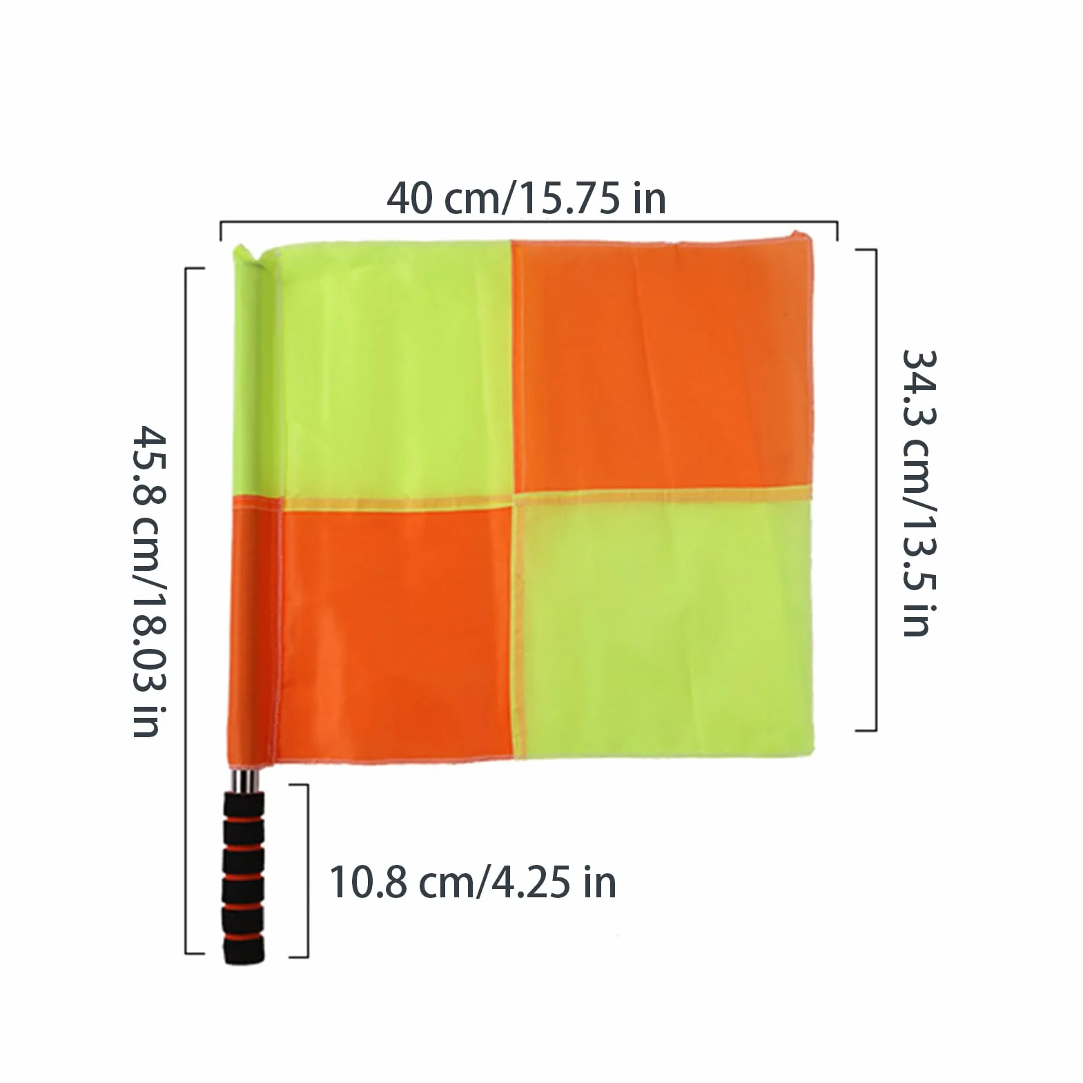Banderines De Árbitro De Fútbol, Juego De 2 Banderines De Juez Para Deportes, Naranja Y Amarillo, Mango Ergonómico Para Equipo De Entrenamiento De Fútbol En Partidos