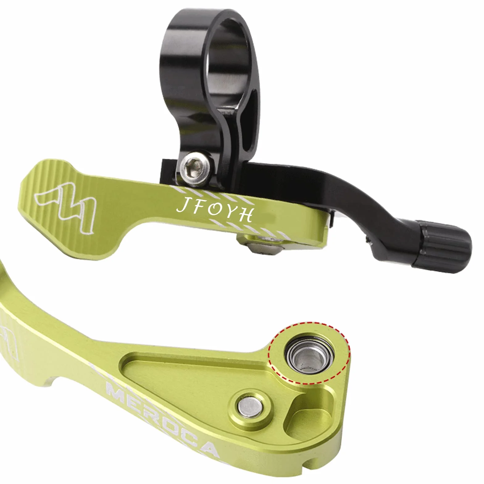 Palanca Remota para Tija Plegable MTB – Compatible con Tijas Telescópicas de Guiado Interno y Externo, Montaje 22.2 mm, Ligera y Anodizada para Bicicleta de Montaña