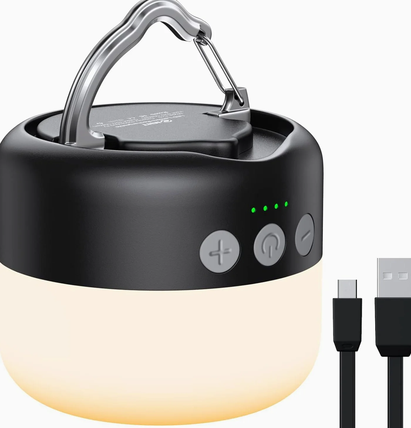 Lámpara de camping LED, linterna de camping con batería recargable, lámpara LED colgante, regulable continuamente, lámpara de succión magnética, mini linterna para emergencias, huracán, exterior,