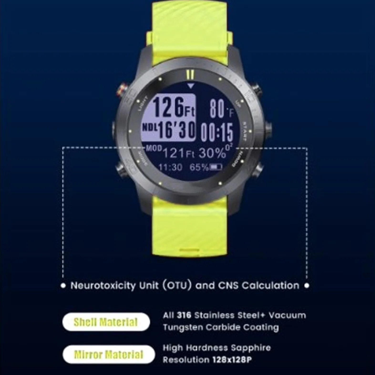 Reloj de Computadora de Buceo, Sensor de Profundidad, Barómetro y Batería Eficiente para Actividades Submarinas, Notificaciones de Llamadas y Mensajes, Diseñados para Nadar,