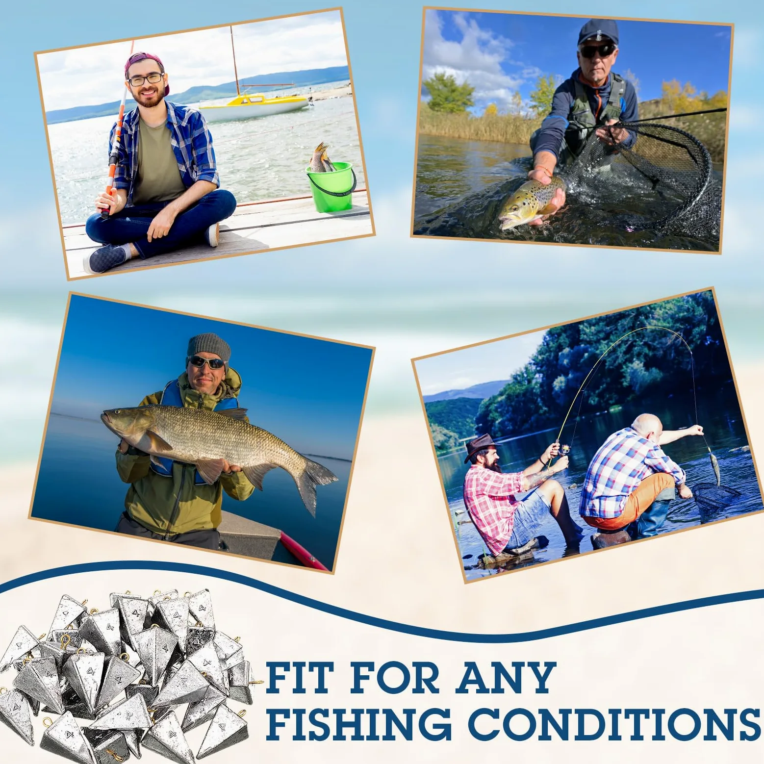 36 piezas de pesas de pesca piramidales de 113.4 g, plomos de pesca de agua salada, plomos piramidales, aparejos de pesca, aparejos de pesca de surf, fundición de pesca