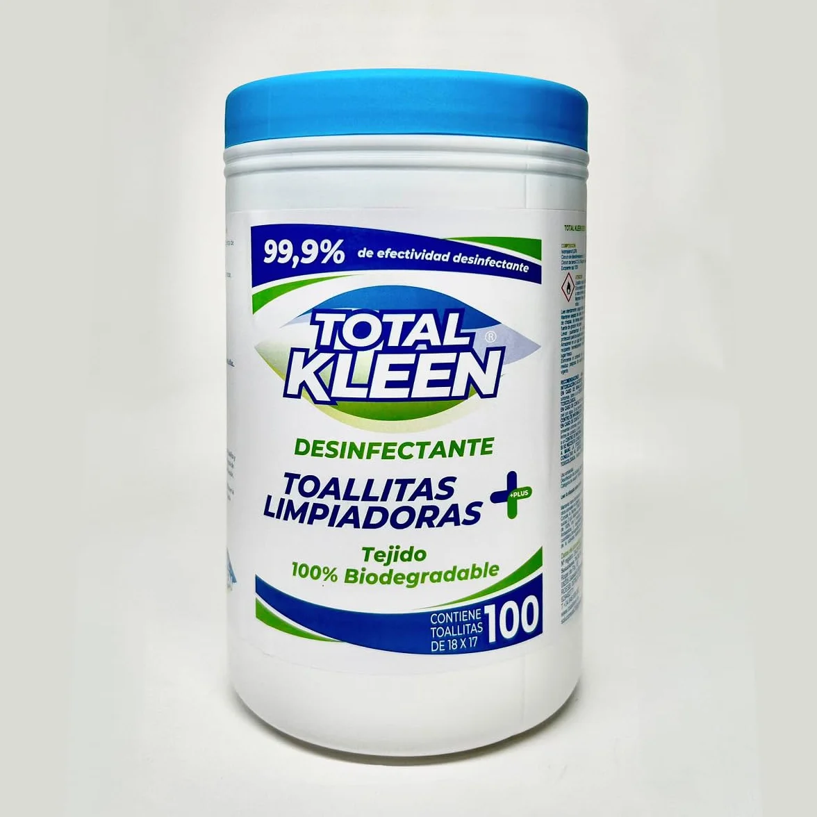 Total Kleen Toallitas de limpieza multiusos biodegradables 100 unidades desinfectantes