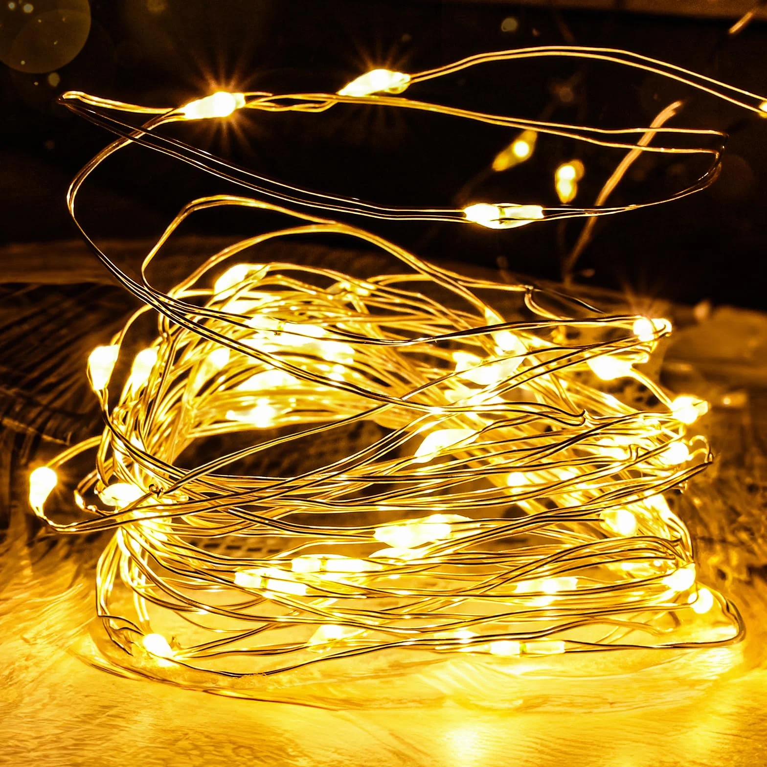 Guirnalda Luces 8 Modos Iluminación Impermeable Cadena Exterior Interior Memoria Decoración Navidad 5M