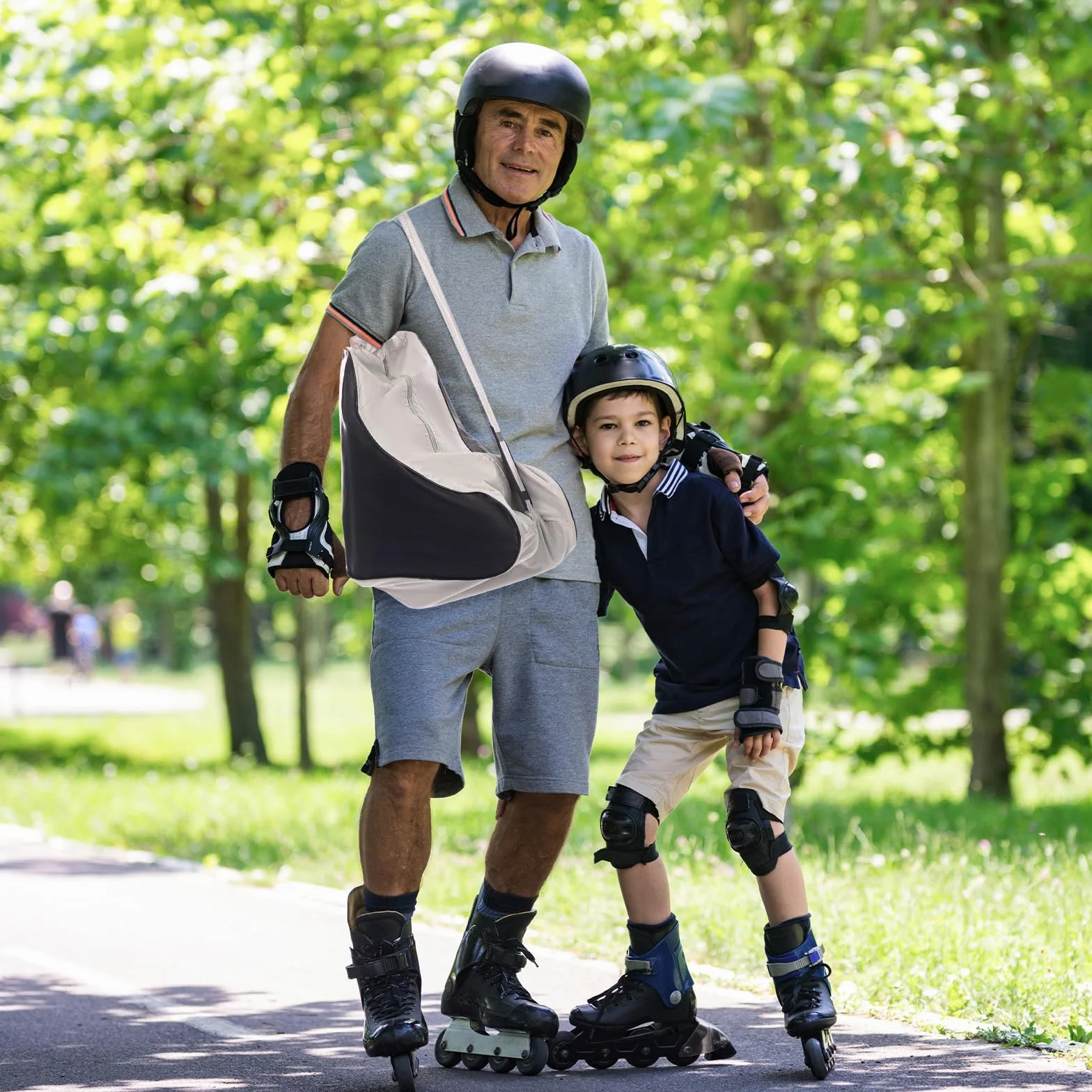 Skating Shoes Carry Bags Roller Skate Bag, Oxford Ice Skates Storage Bag for Kids & Adults, Unisex Adults Ice & Skate Bag II Fabric and Beach with Adjustable Shoulder Strap