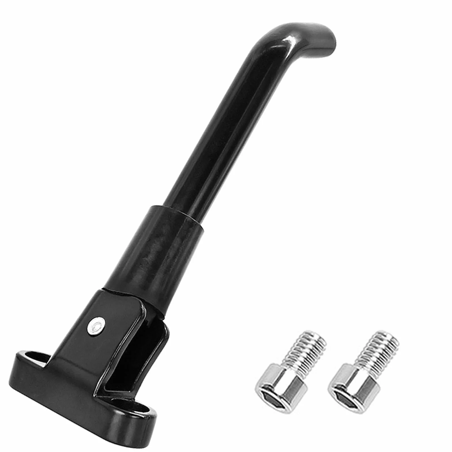 Soporte universal para patinete eléctrico compatible con Xiaomi M365/Pro/Pro2/1S/Scooter 3. Soporte lateral plegable, aluminio, incluye 2 tornillos, fácil montaje, resistente, color negro