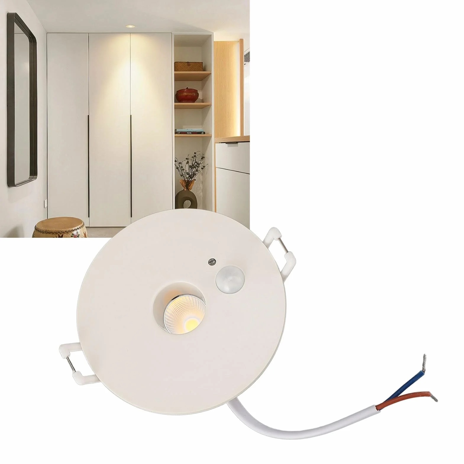 Foco Empotrable LED 9W con Sensor de Movimiento 120° 3-6m