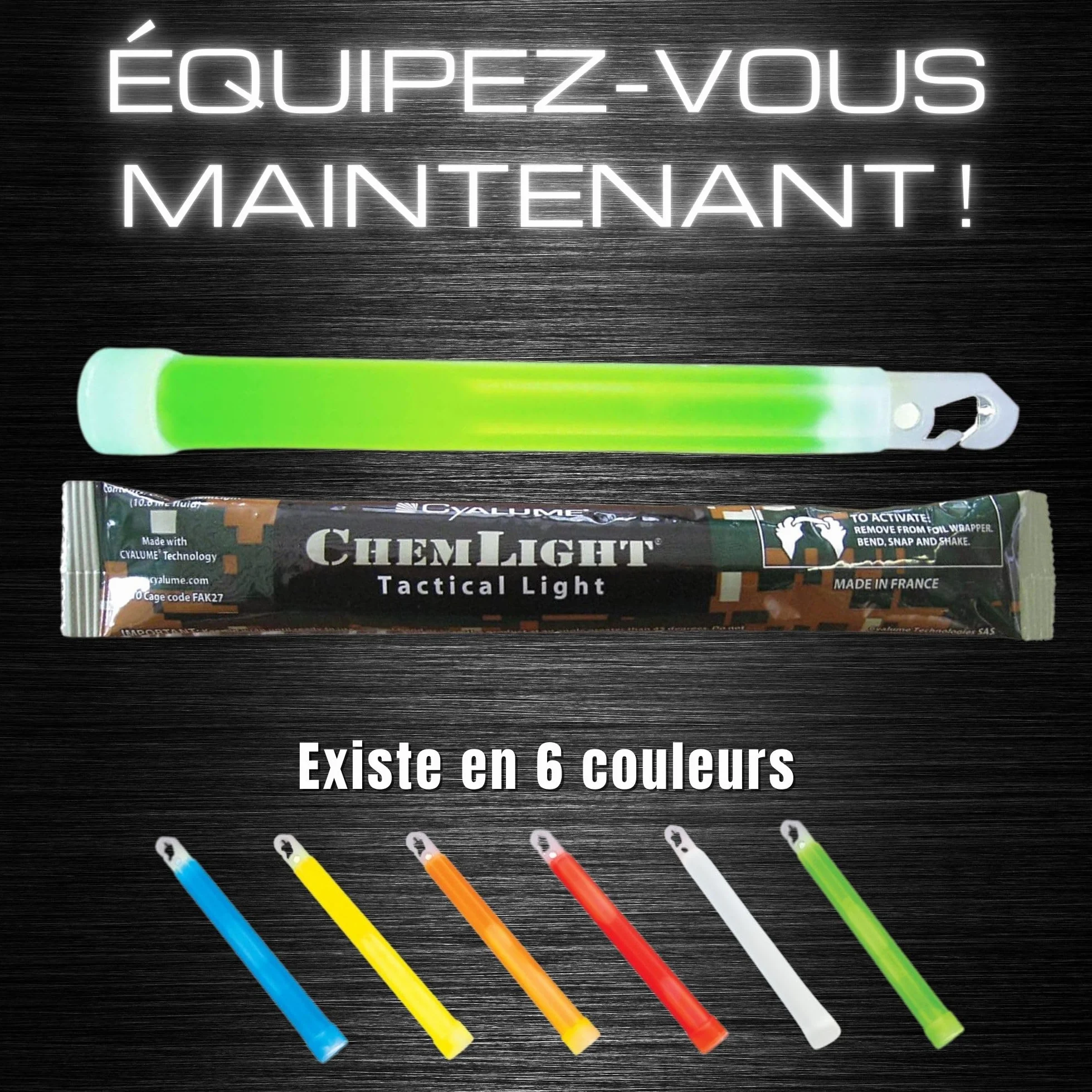 Cyalume ChemLight Lightsticks - Barra luminosa de 15 cm, con duración de 12 horas (caja de 20)