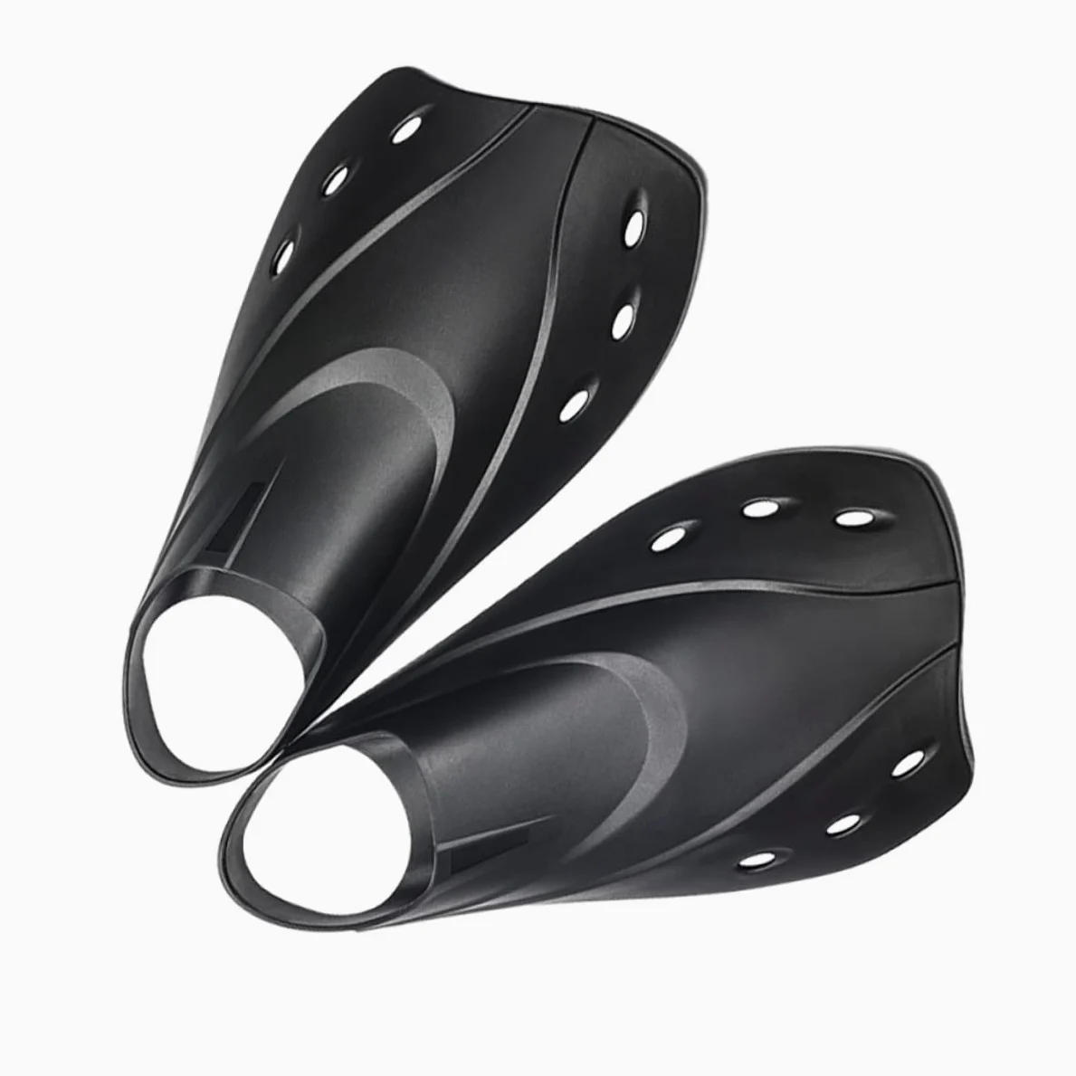 PRETYZOOM Aletas de Natación y Buceo Ajustables para Adultos, Material Ligero, Talla L, Cortas, para Entrenamiento y Snorkel, Diseño Ergonómico, Uso en Piscina y Mar