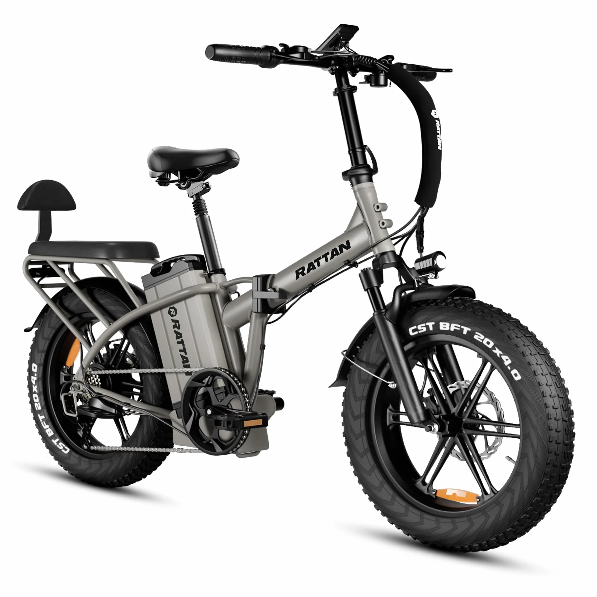 Rattan LM/LF Ultra Bicicleta Eléctrica Plegable, Batería 48V 40.5Ah 1944Wh, Autonomía 195km, 2 Plazas, Frenos Hidráulicos, Neumáticos Fat 20" x4,0