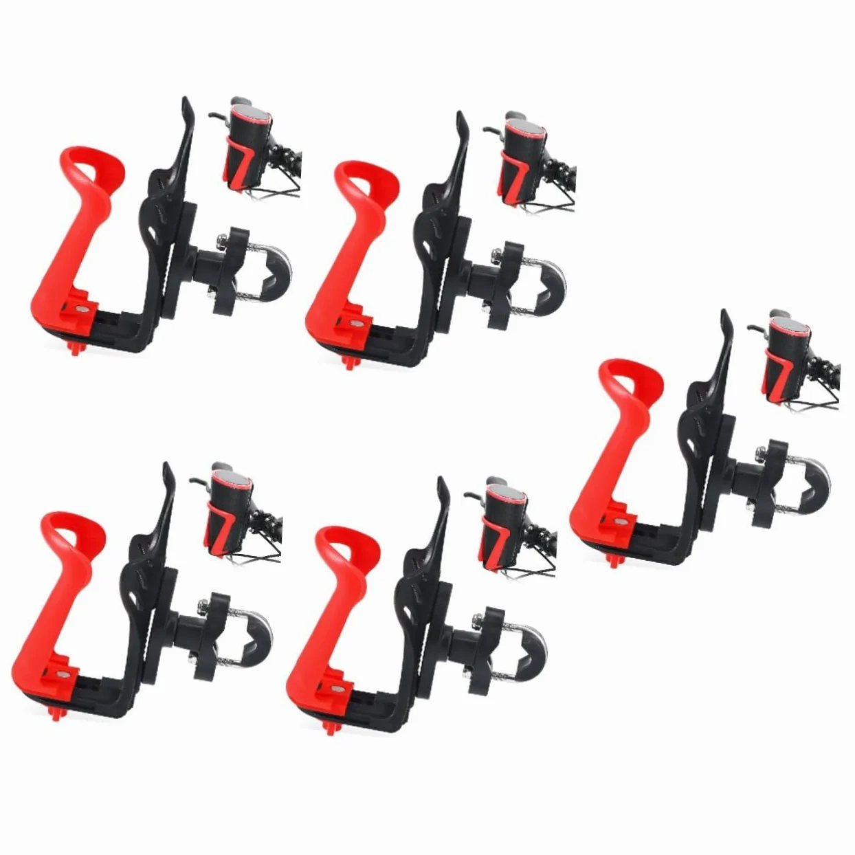BESPORTBLE 5 Piezas Portavasos de agua para motocicleta portabotellas de motocicleta portavasos de motocicleta scooter Portabidón para bicicleta de montaña aire portavasos para cochecito PU