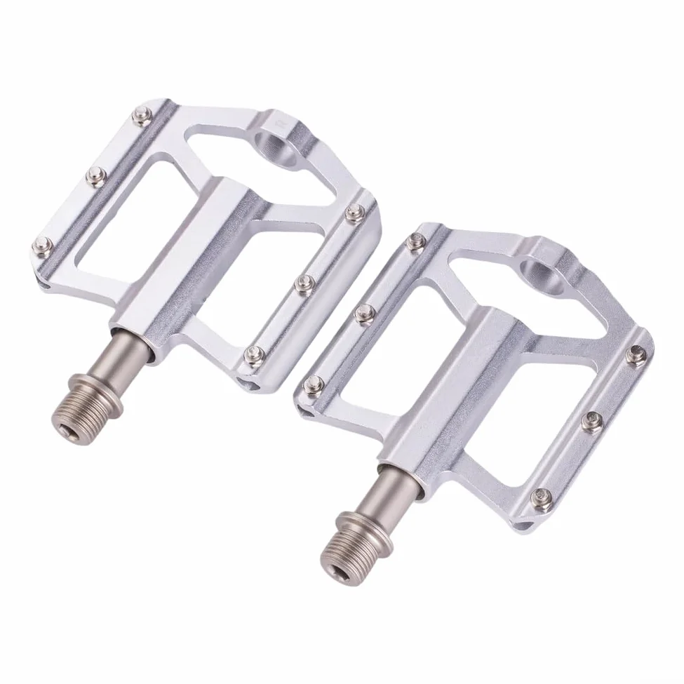 Pedales de bicicleta, aleación de aluminio de 3 rodamientos, diseño plegable antideslizante para bicicletas plegables de carretera de montaña