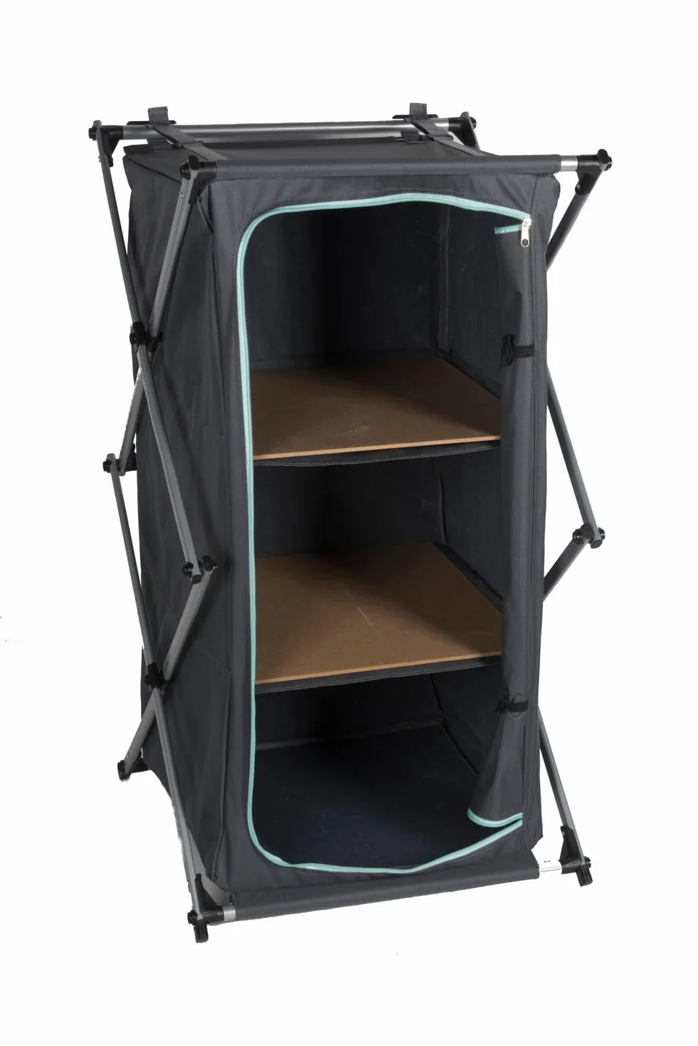 90193 Armario para Camping con Estanterías, Antracita, 95 x 53 x 49 Cm