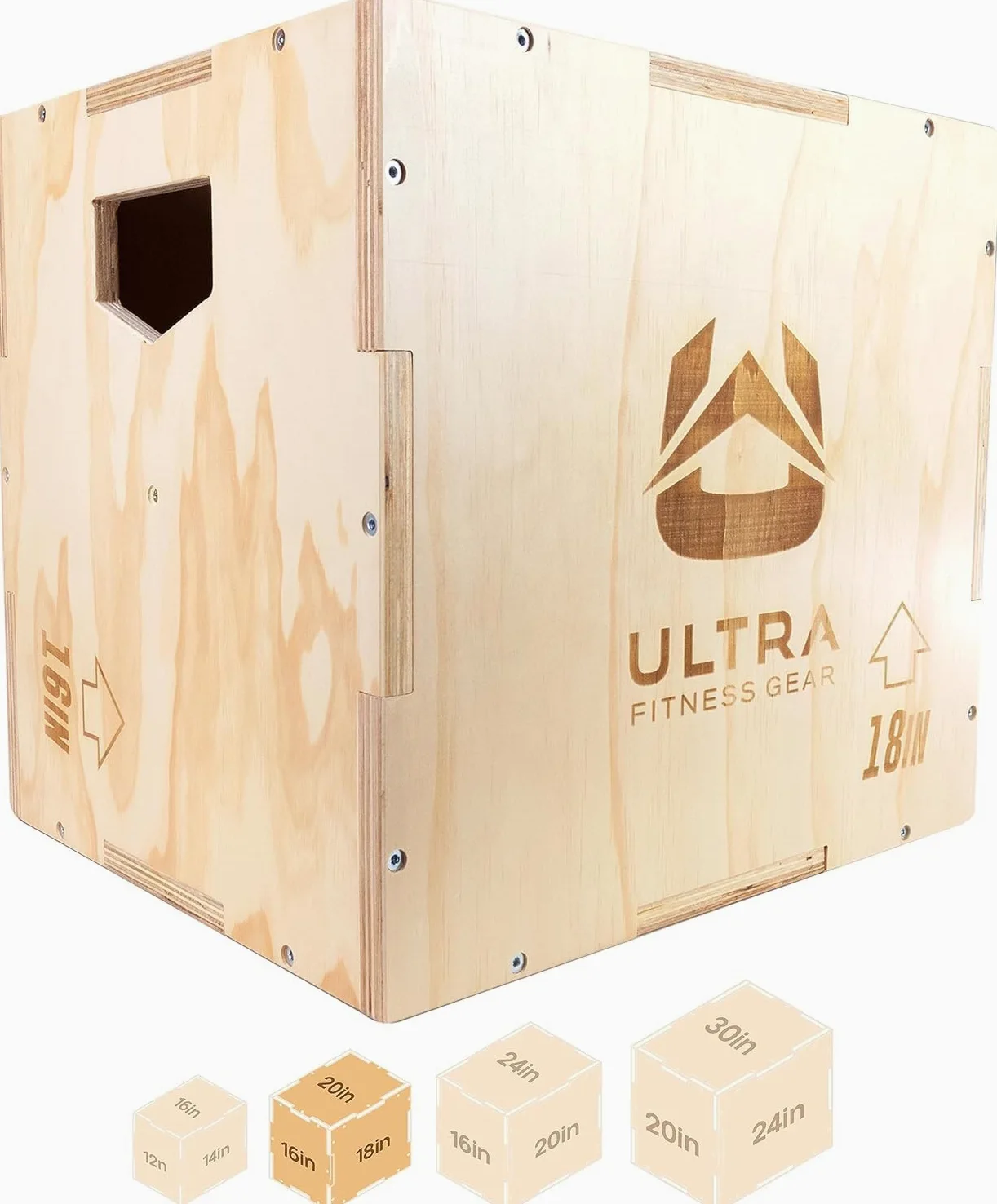 Caja pliométrica de madera 3 en 1 para salto, entrenamiento de artes marciales mixtas.