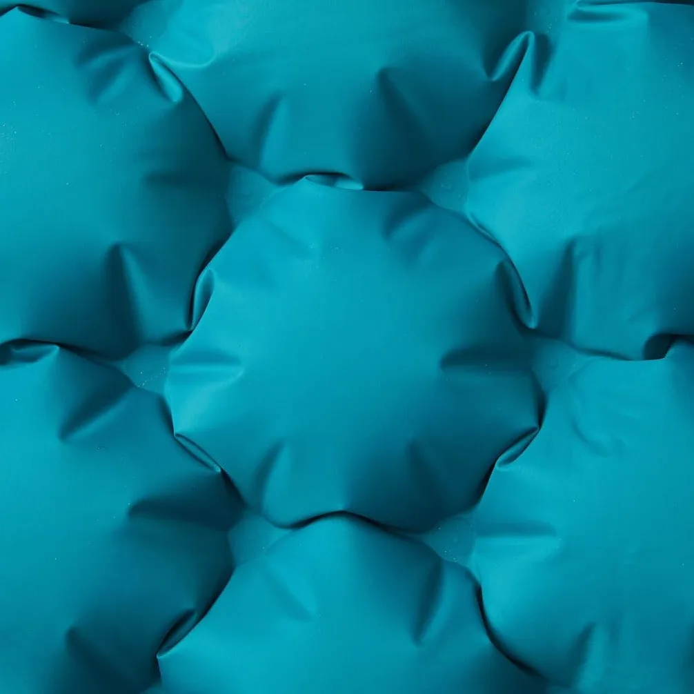 Colchoneta doble con cojín autoinflable azul para senderismo, playa, viaje, tienda de campaña