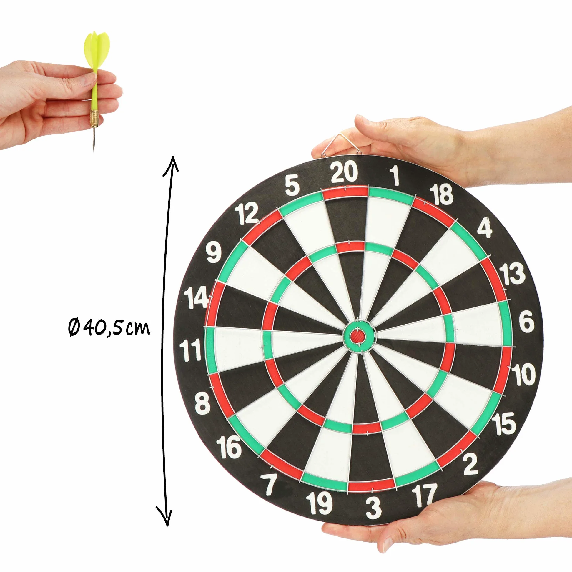 COM-FOUR® Juego de Dardos Clásico con Dardos de Acero en 2 Colores