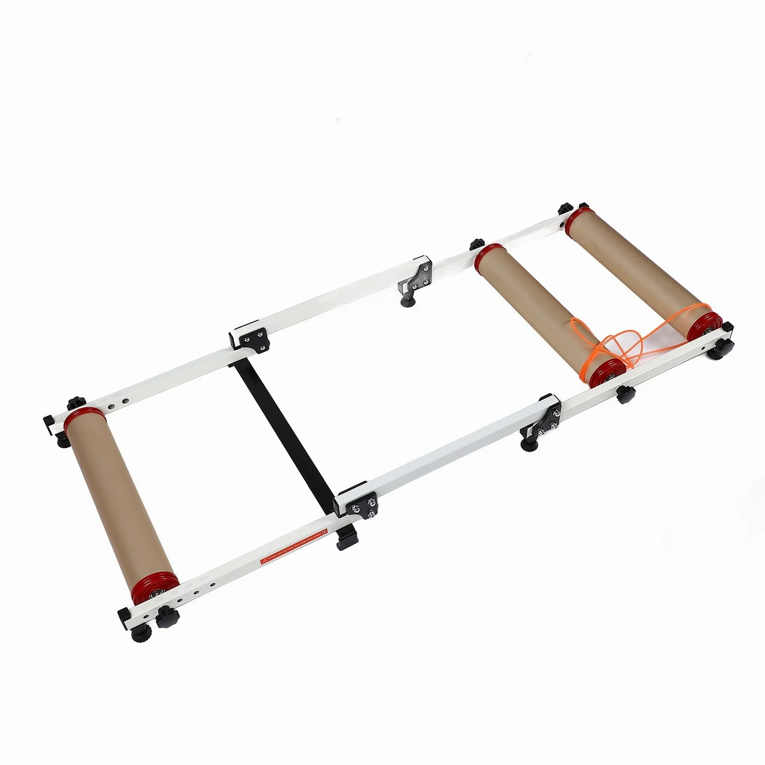 aqxreight Rodillos de Bicicleta para Entrenamiento de Ciclismo en Interiores Plataforma de Conducción de Aleación de Aluminio y ABS con Soporte de Rueda Delantera, Pedales Antideslizantes, Rodillos