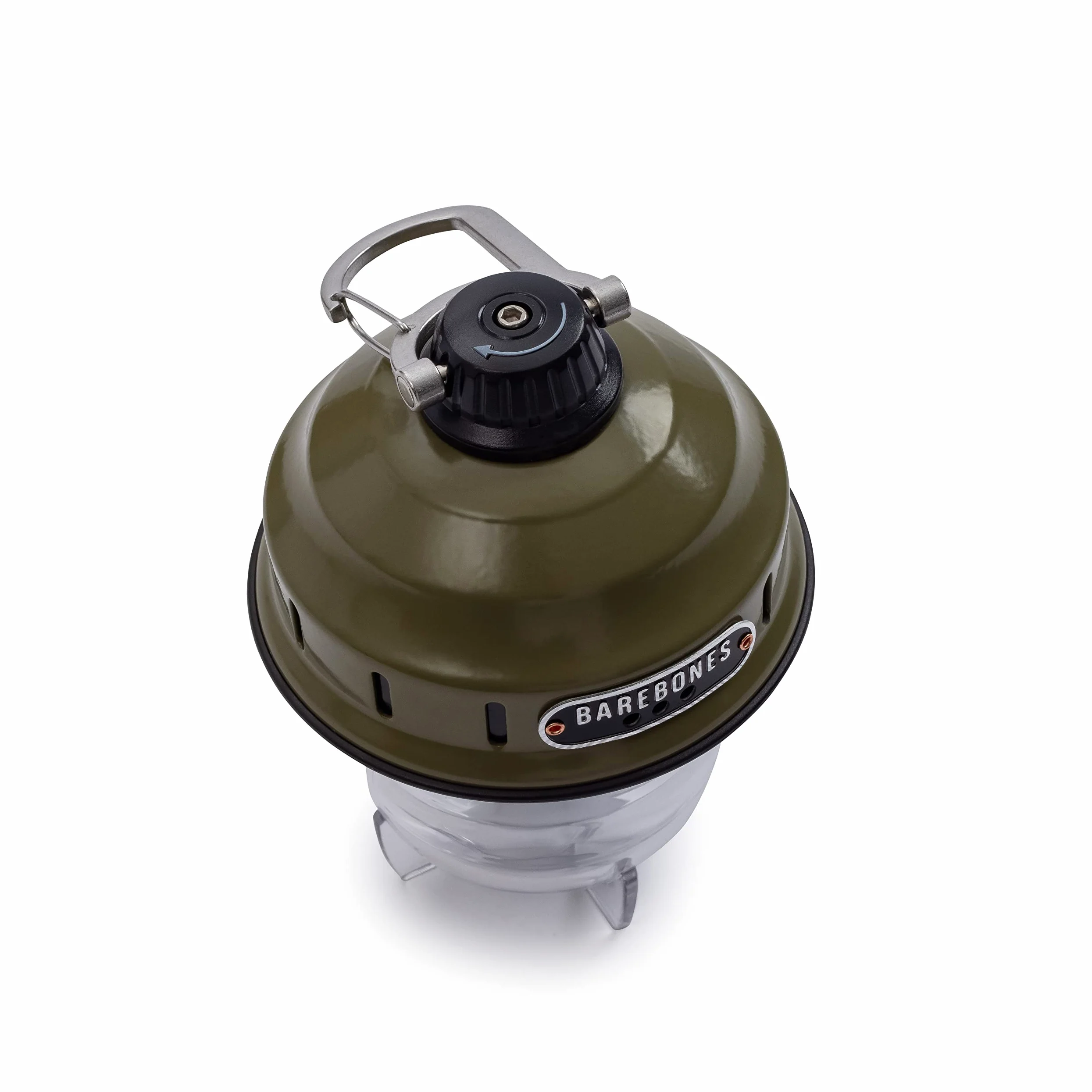 Barebones Luz colgante Beacon – Linterna de camping recargable con luz LED USB – Linterna colgante para aventuras al aire libre (verde oliva)