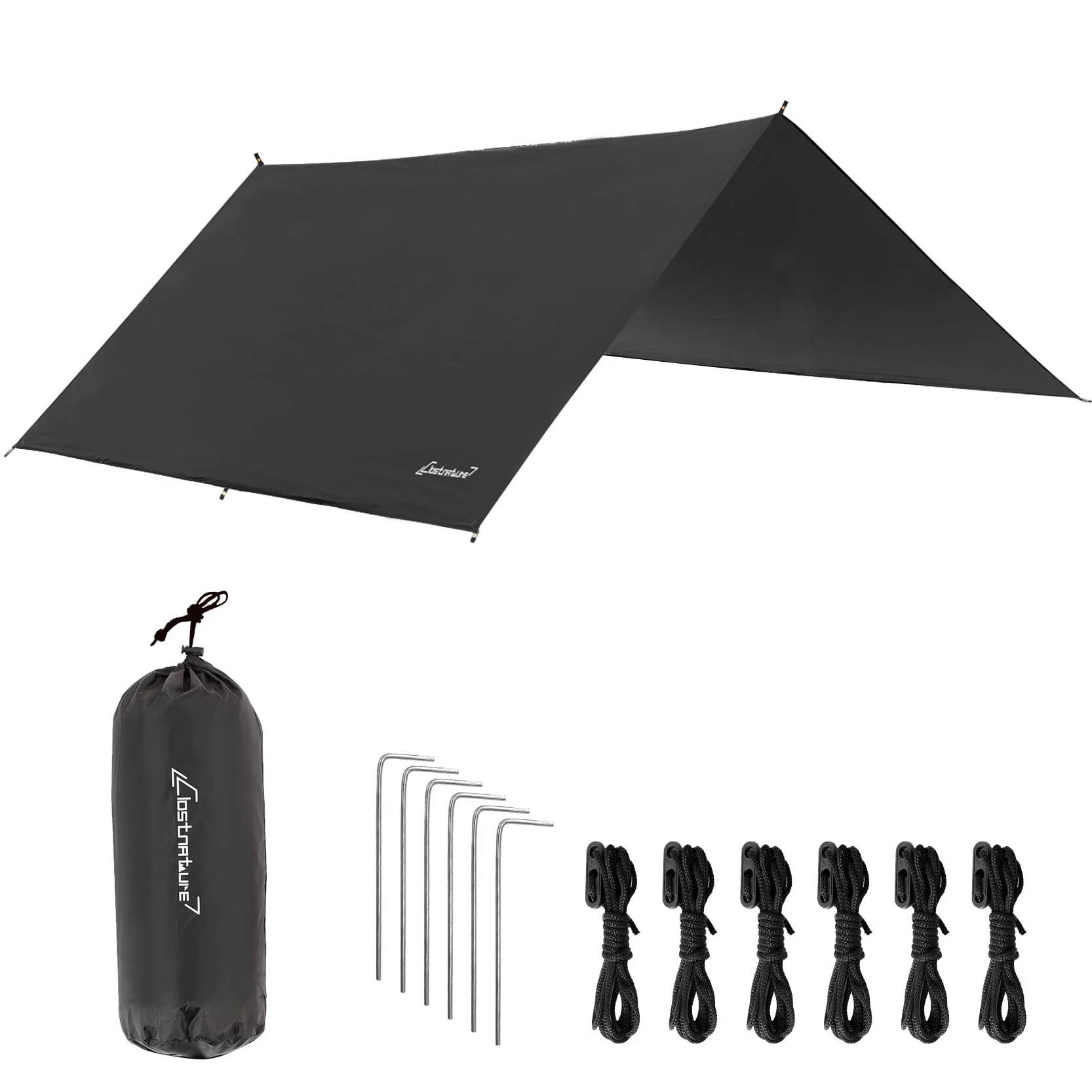 Clostnature Toldo Impermeable para Camping 305 x 293 cm Lona Compacta Duradera