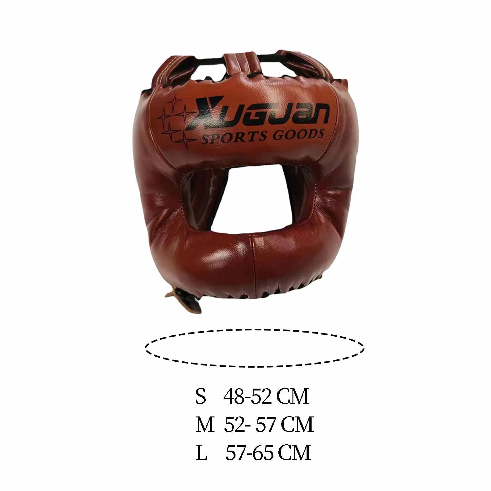 Casco de Boxeo Profesional F Fityle, Casco de Entrenamiento de Artes Marciales Mixtas, Marrón, L