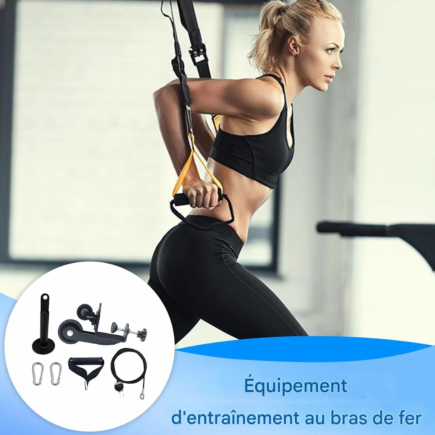 Equipo De Entrenamiento Para Lucha De Brazos Ajustable Y Multifuncional | Ejercitador De Antebrazo Fitness para Casa Oficina Gimnasio Hombres Adultos Atletas Fortalecimiento y