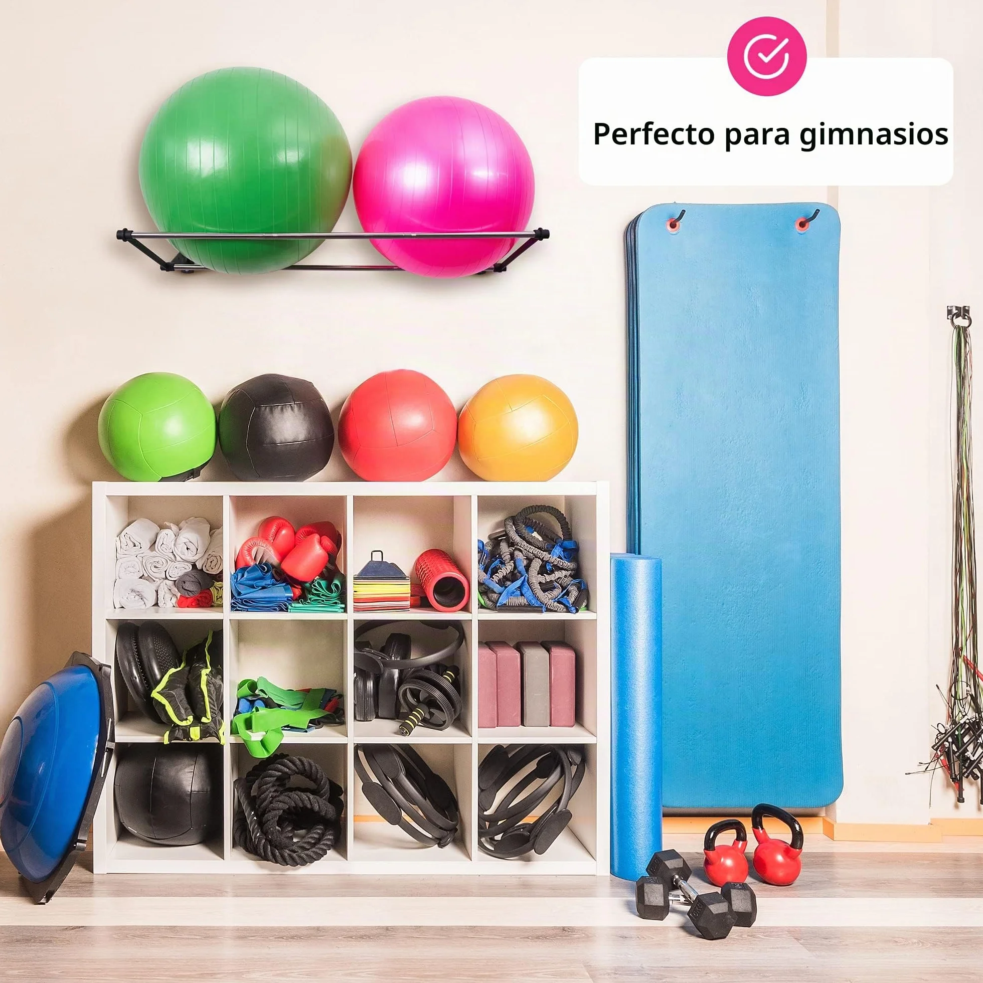 Soporte De Pared Para Pelotas De Ejercicio | Colgador De Pelotas | Para Pelotas De Yoga, Pelotas De Fitness | Soporte Pelotas Pilates Pared | Soporte Balon Futbol | Soporte Balon de Pilates