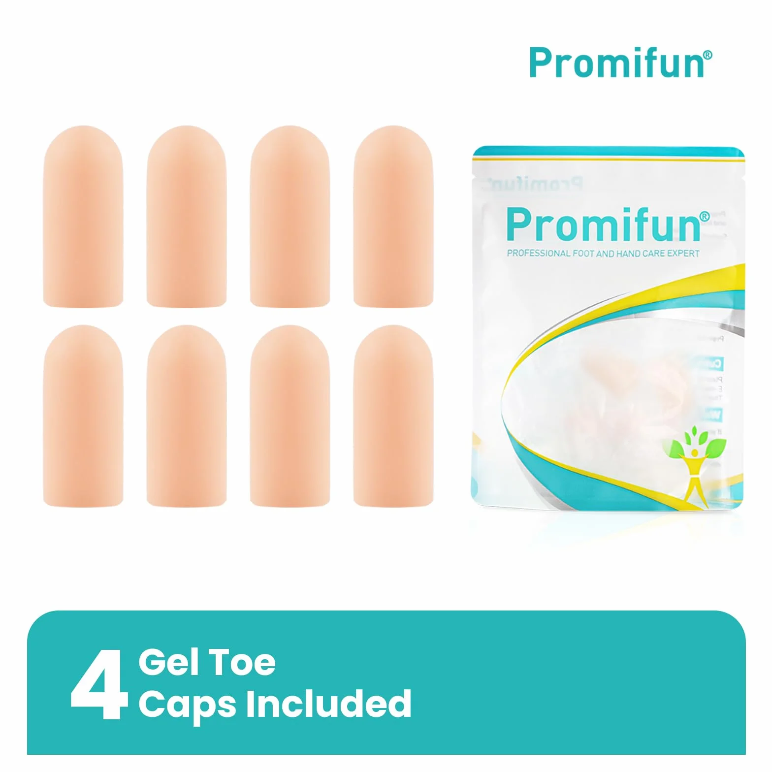 Promifun protectores dedos pies silicona 8pcs aliviar friccion uñas encarnadas callos durezas ampollas