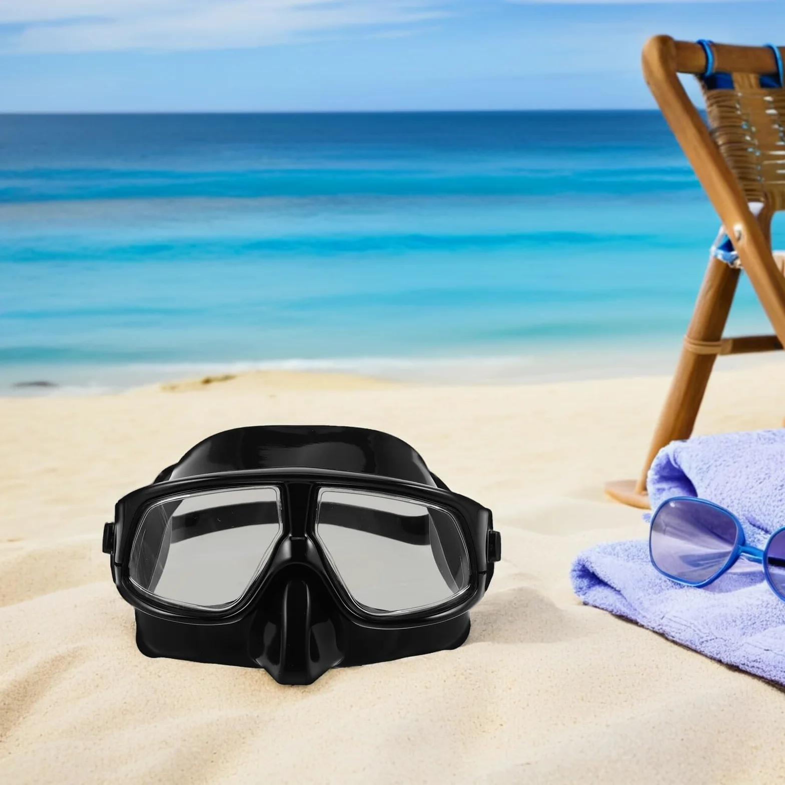 STOBAZA Máscara de Buceo Snorkel Ajustable para Adultos Diseño Volumen para Ahorro de Aire Amplia Visión Panorámica y Comodidad Ergonómica para Natación y Buceo