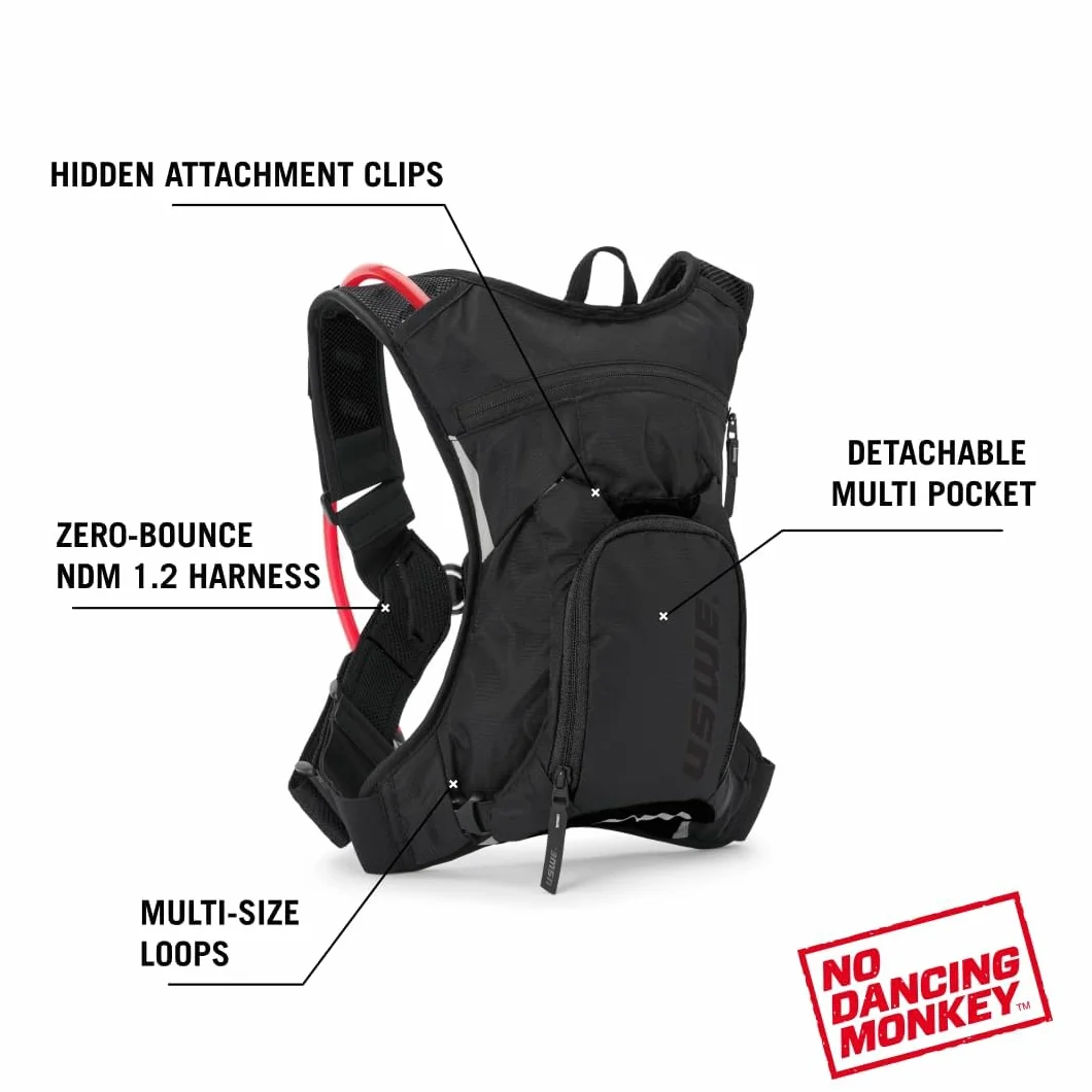 USWE MTB Hydro - Mochila de hidratación para Ciclismo, Bicicleta de montaña, E-MTB y Gravel, Mochila con Bolsa de Agua