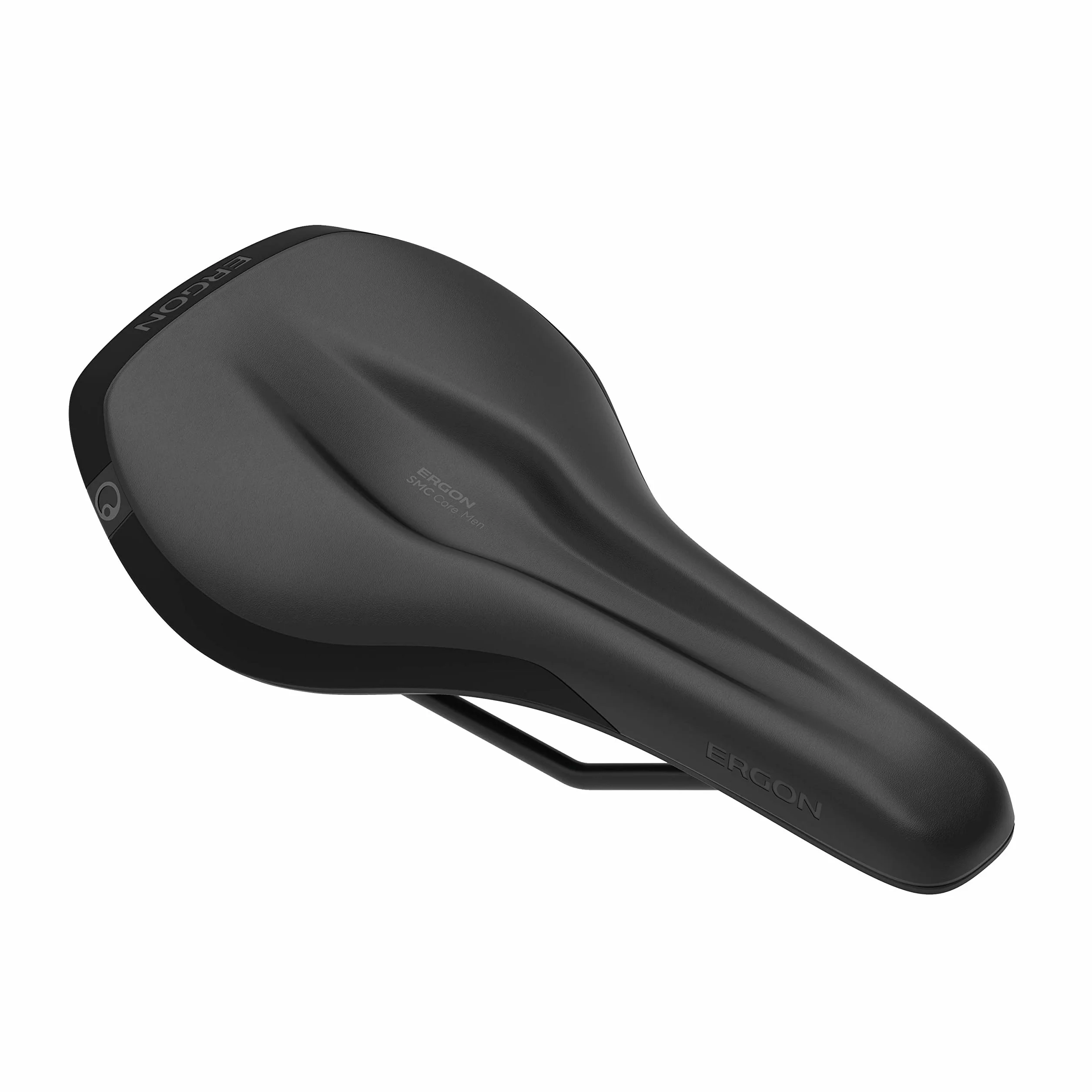 Ergon SMC Core Men's Bike Saddle, Ergonomic, Mountain MTB/Touring, Innovative Floating Seat, (1) Saddle, Black, 2 Sizes