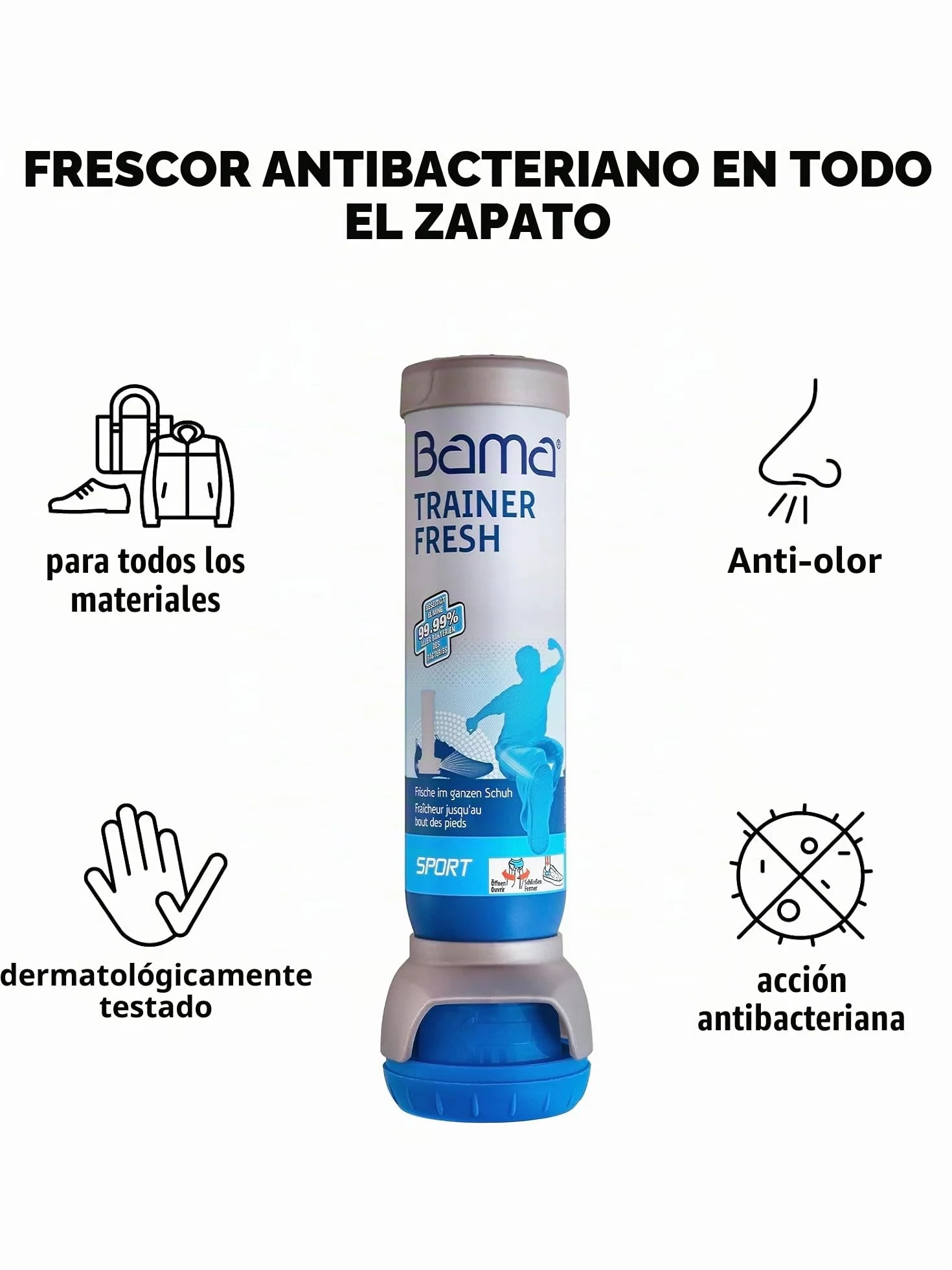 Bama Spray Desodorante para Zapatos Neutralizador de Olores 6x 100ml