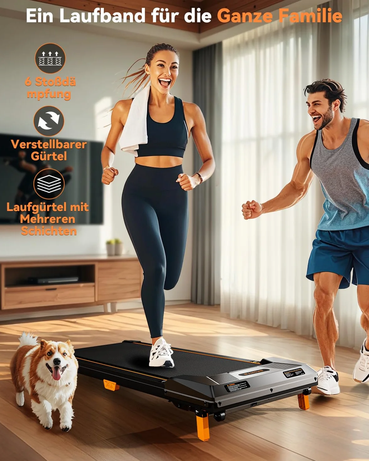 BestGod Cinta de Correr Eléctrica Plegable Walking Pad para Casa y Oficina, Cinta de Andar con Inclinación del 5%, Motor de 2,5 CV, Silenciosa con Mando a Distancia, para Caminar y Correr hasta 150 kg