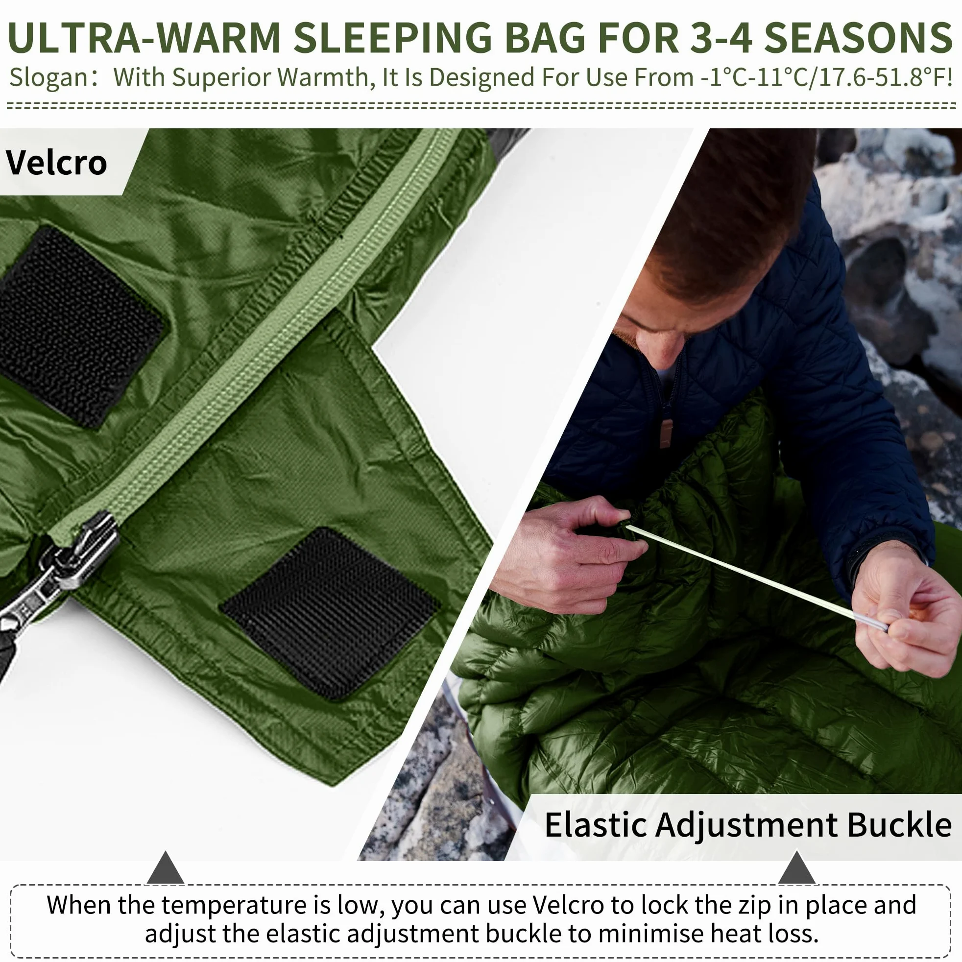 Naturehike Saco de Dormir Ultraligero y Envolvente para Adultos, 3-4 Estaciones, Saco de Dormir Impermeable para Camping, Senderismo, montañismo, Interior, Exterior, plumón de Pato