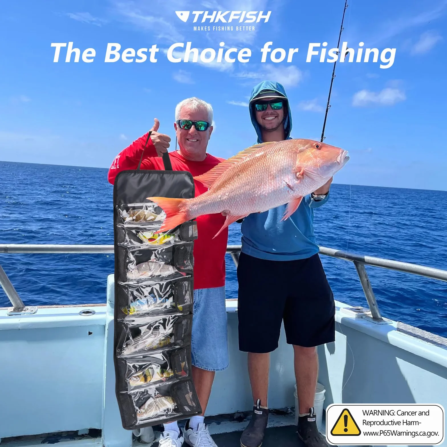 THKFISH Bolsa de señuelos enrollable para trucha con wobbler, estuche de almacenamiento