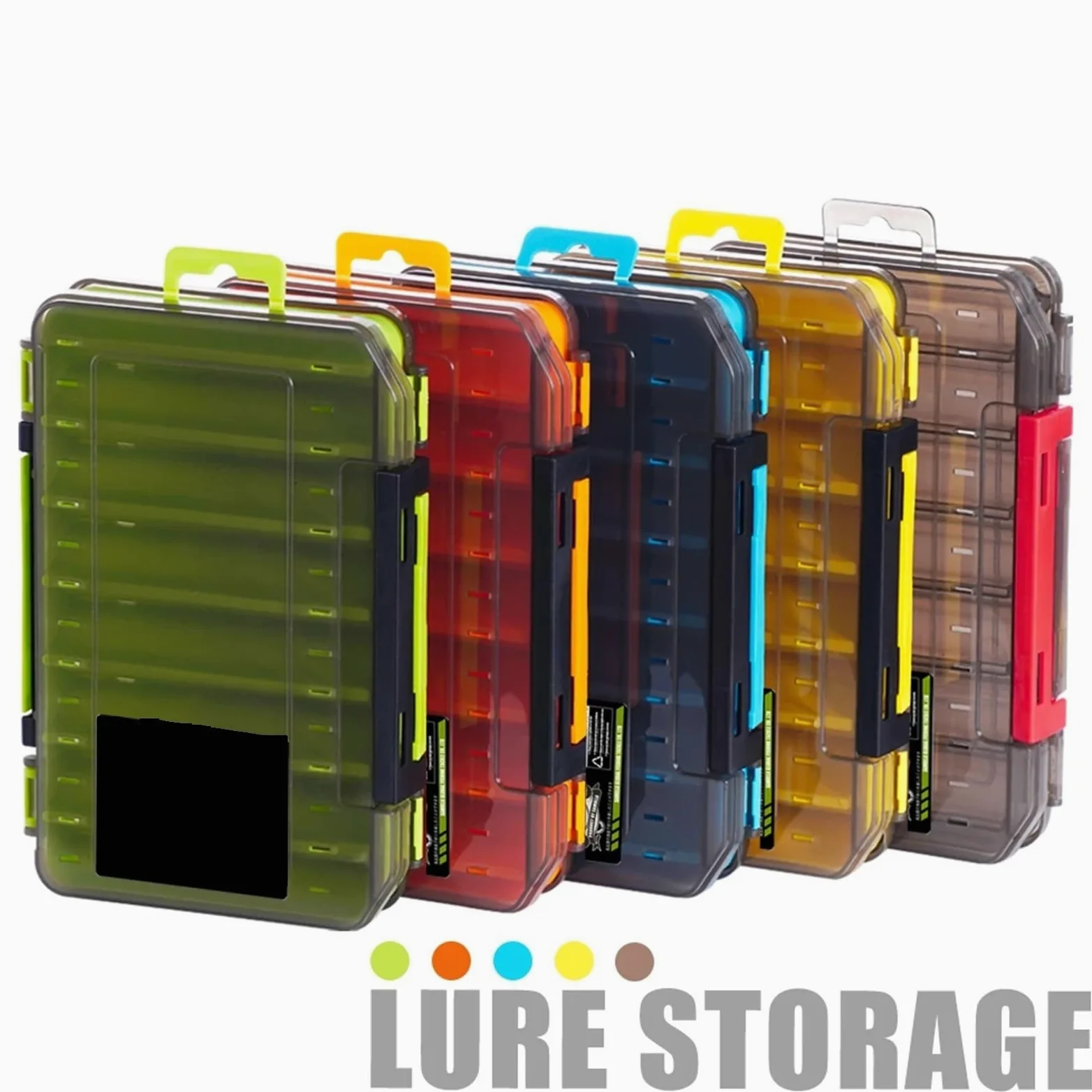 Caja de aparejos de doble cara, organizador de pesca compacto para señuelos, anzuelos, cebos y guardarropa con interior de espuma, ideal para optimizar tu equipo de pesca
