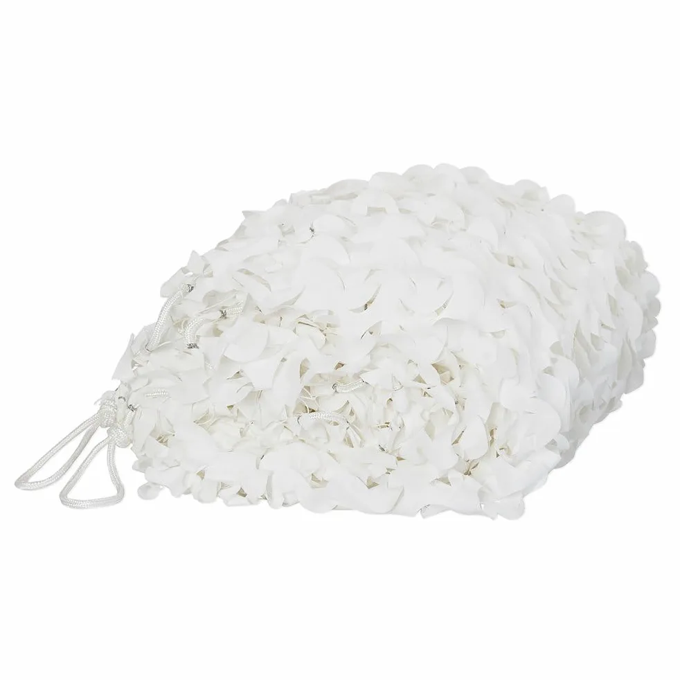 Red de camuflaje 150D, tamaño a elegir entre 2 x 3 m, 3 x 4 m y 3 x 5 m, blanco, 5x5M(16.4x16.4ft)