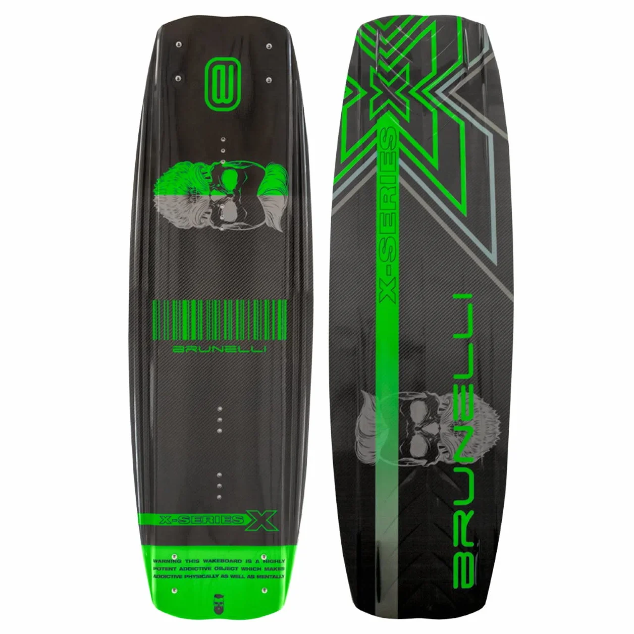 BRUNELLI Coasto Diamond Juego de wakeboard 138 cm tabla fijación verde