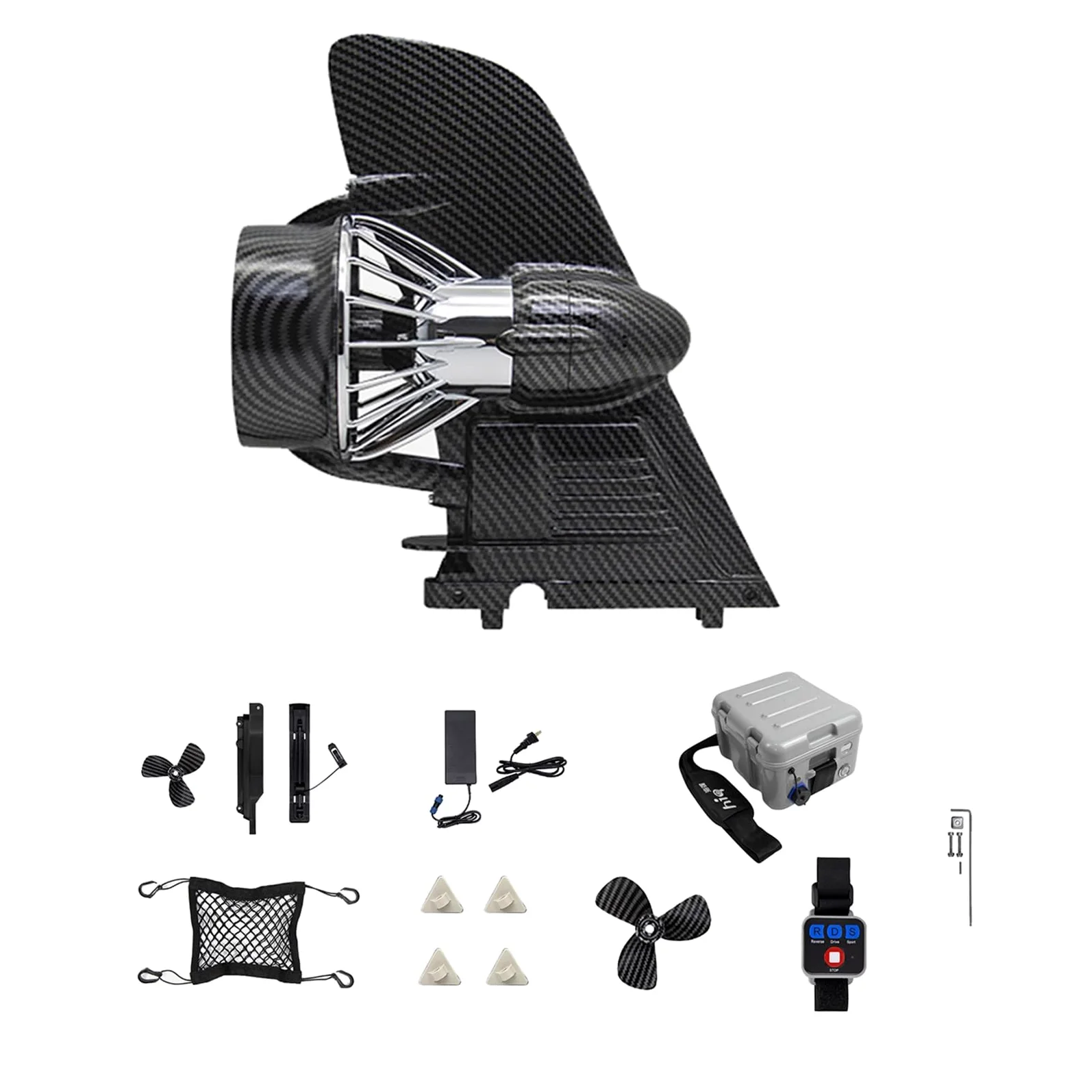Motor Eléctrico para Paddle Board 24V 288Wh Kit Propulsión Subacuática para Kayak y Sup con Sistema Mando Inalámbrico Velocidad para Uso Marino Industrial