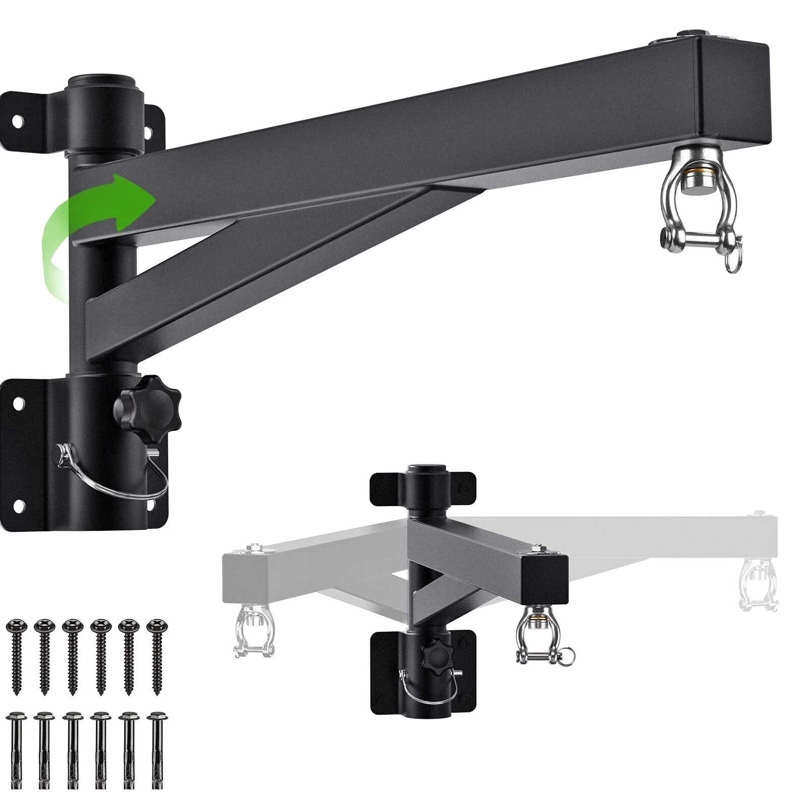 Kipika Soporte de pared para colgar bolsas pesadas de 24 pulgadas, capacidad de 800 libras con soporte giratorio de 360° y diseño plegable, soporte para saco de boxeo para boxeo, Muay Thai, bolsa de