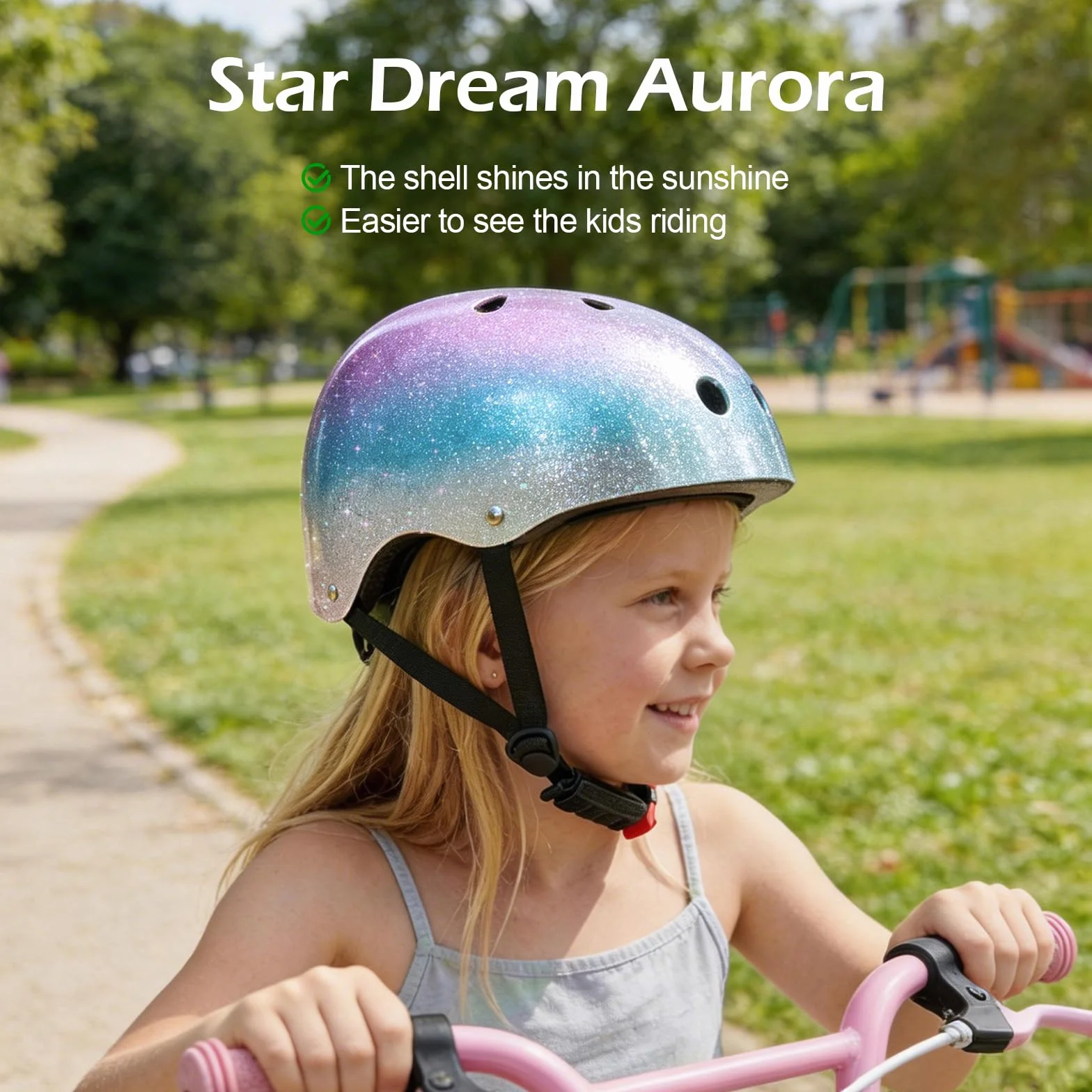 Odoland Casco de Bicicleta para Niños y Niñas de 2 a 8 Años Casco Ajustable y Ligero Recomendado de 48 a 55 cm para Ciclismo Monopatín Patinaje Múltiples Deportes