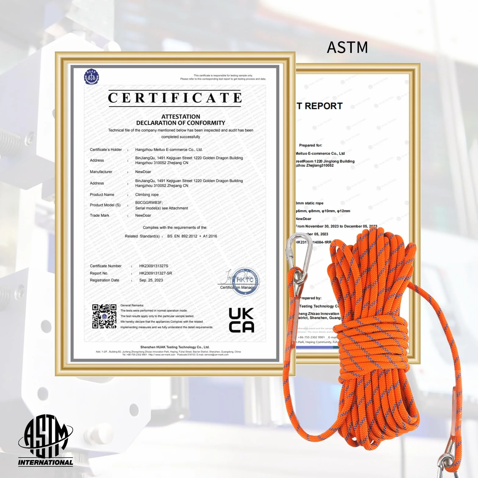 NewDoar Cuerda de escalada estática 18KN de 10 mm, equipo de cable de accesorio de 33 pies (10 m) 66 pies (20 m) 98 pies (30 m) 165 pies (50 m) cuerda de escape equipo de escalada en hielo, cuerda de