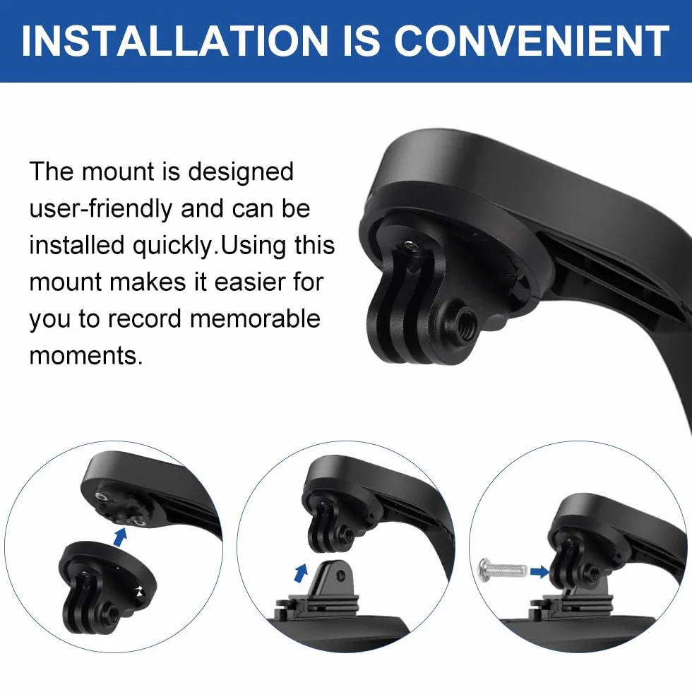 Soporte Bicicleta, Soporte para Ciclocomputador Gopro Universal Soporte para Cámara Compatible con Luz Bicicleta Adaptador Combo de Montaje para Garmin Edge, Distancia Entre Orificios 22