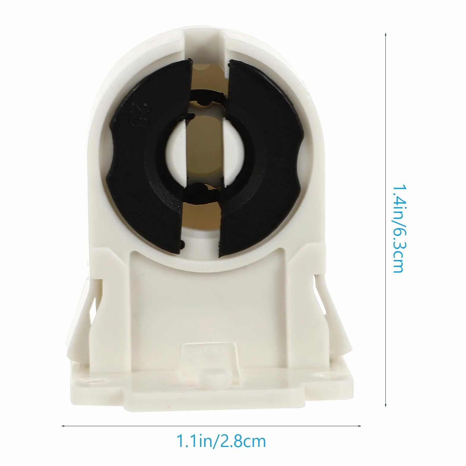 Homoyoyo Soportes para Lámparas Fluorescentes T8, Clips para Tubos Fluorescentes, Portalámparas Blanco, No Puente