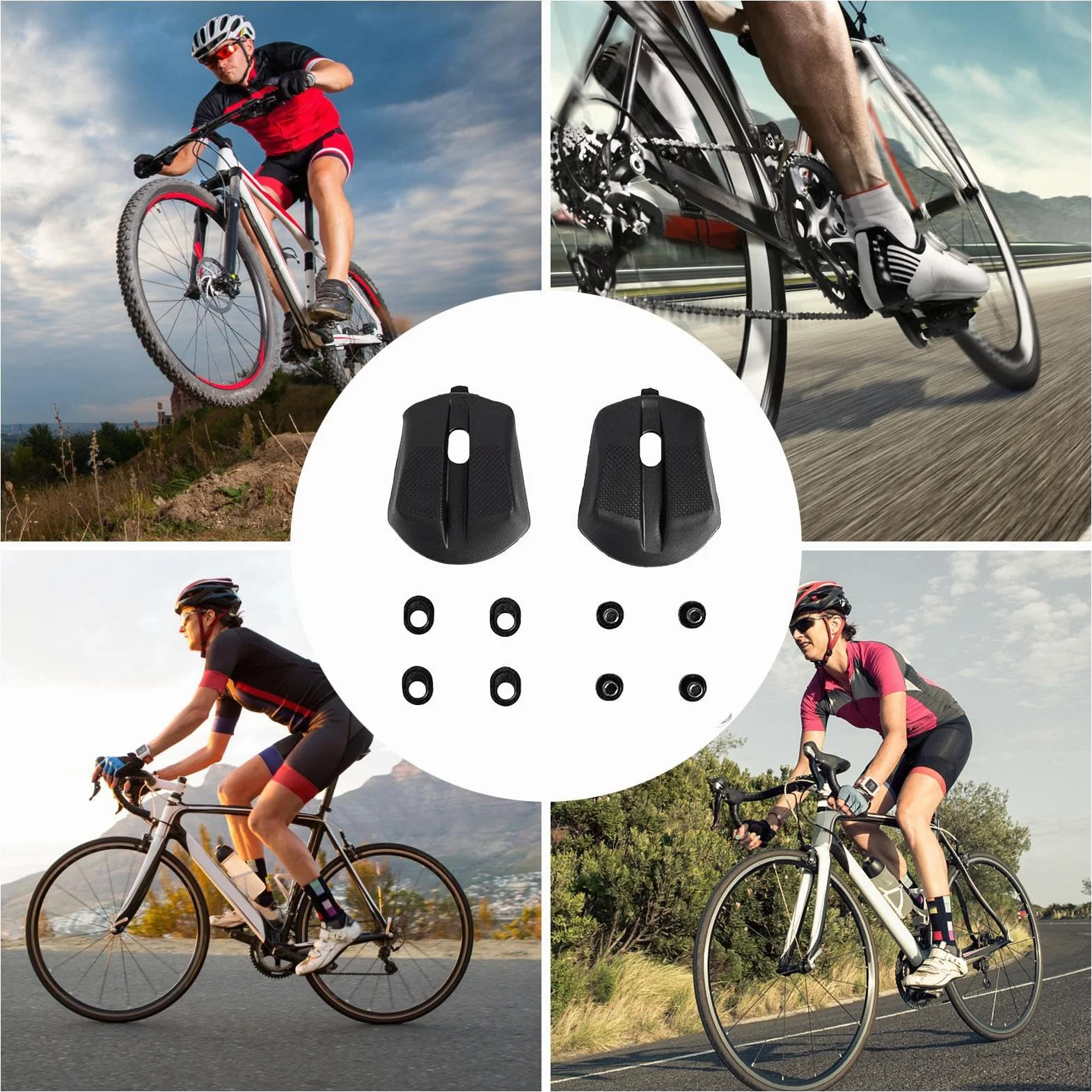 Talonera Reemplazo Talón Zapatos Bicicleta Carretera Refuerzo Antideslizante Resistente Reparación Ciclismo Interior