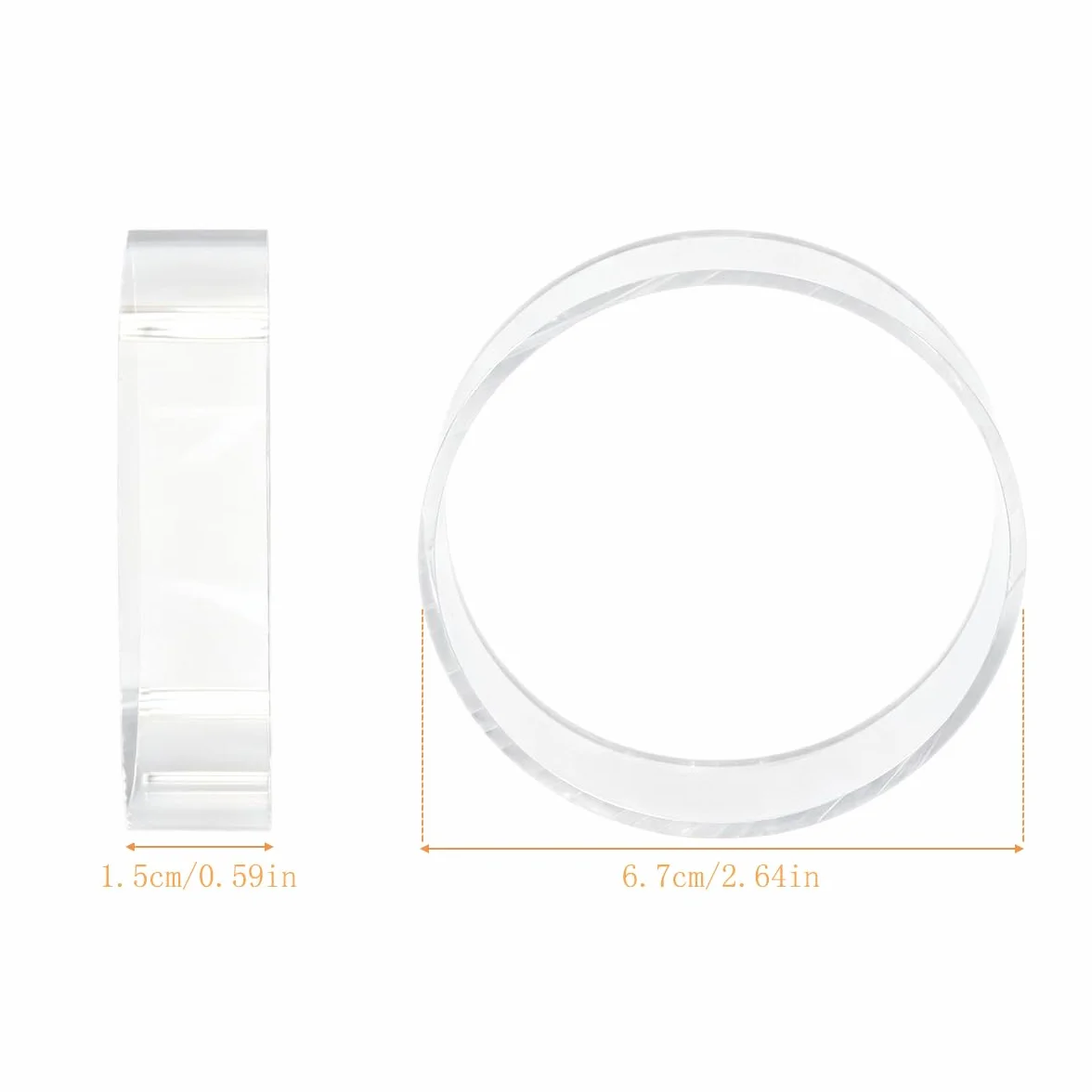 Riven 6 soportes de bola de acrílico transparente, soporte de exhibición redondo para baloncesto, voleibol, fútbol, cajas de almacenamiento de recuerdos