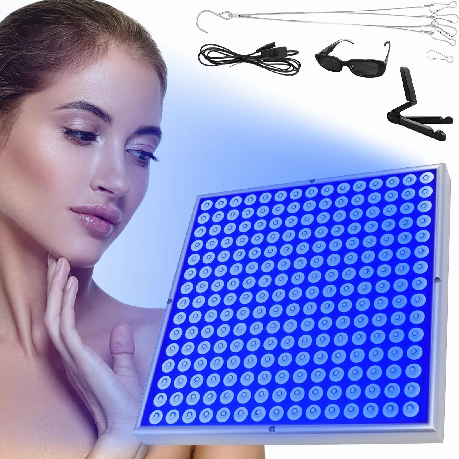 Solarium bronceador facial 45W 225 LED con soporte