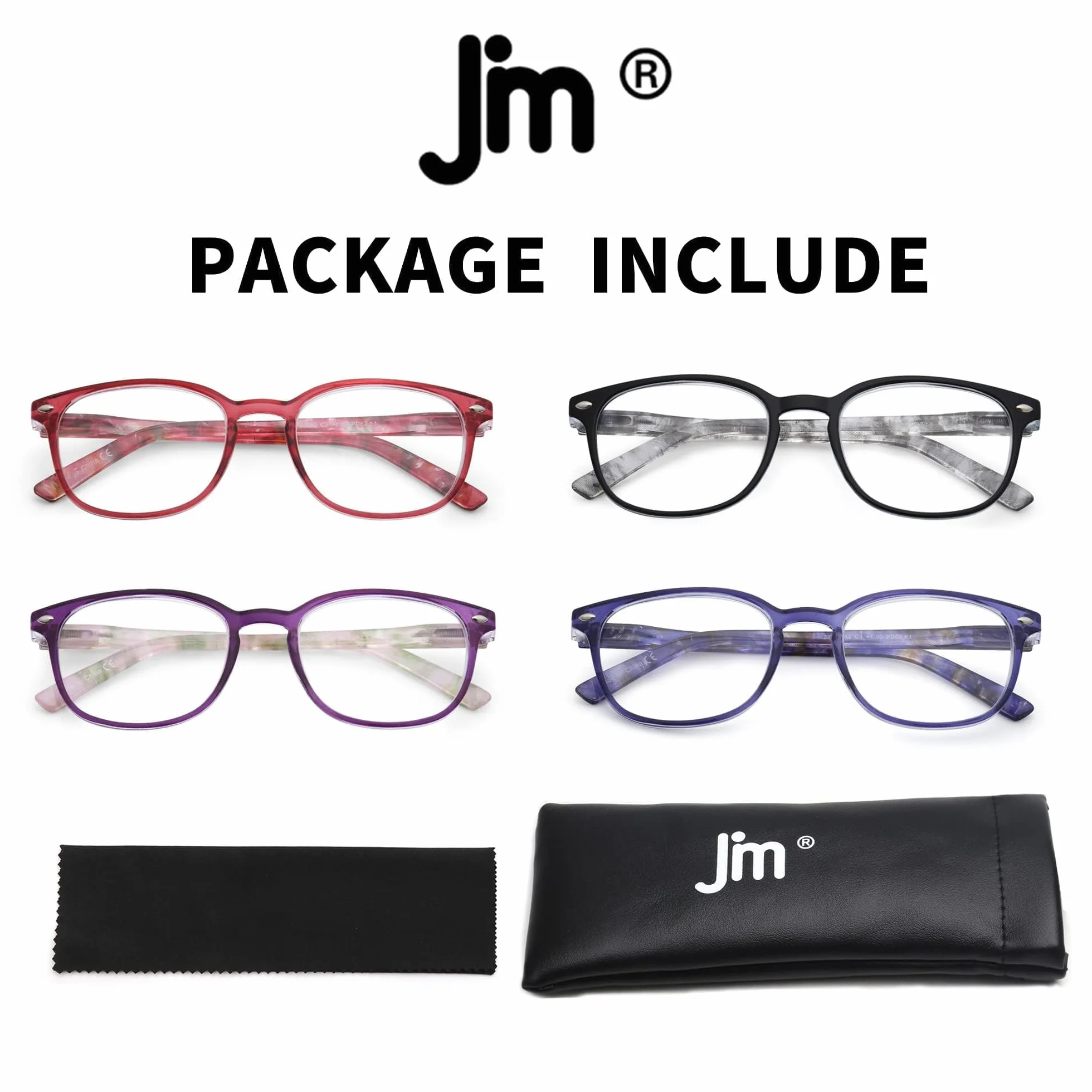 JM Gafas de Presbicia y Lectura para Mujer Pack 4 Unidades
