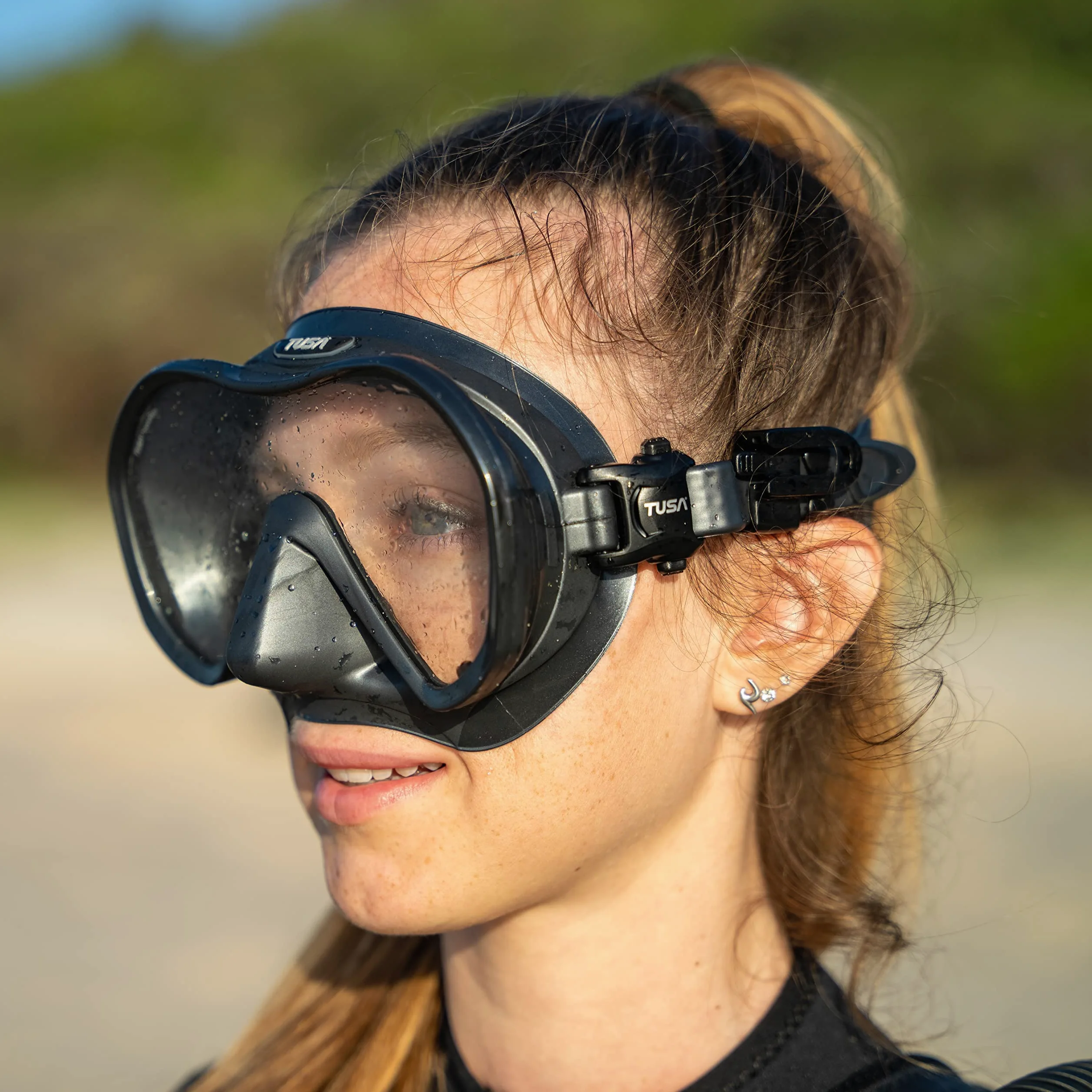 TUSA M-1010S Zensee Pro - Máscara de buceo, color plomizo