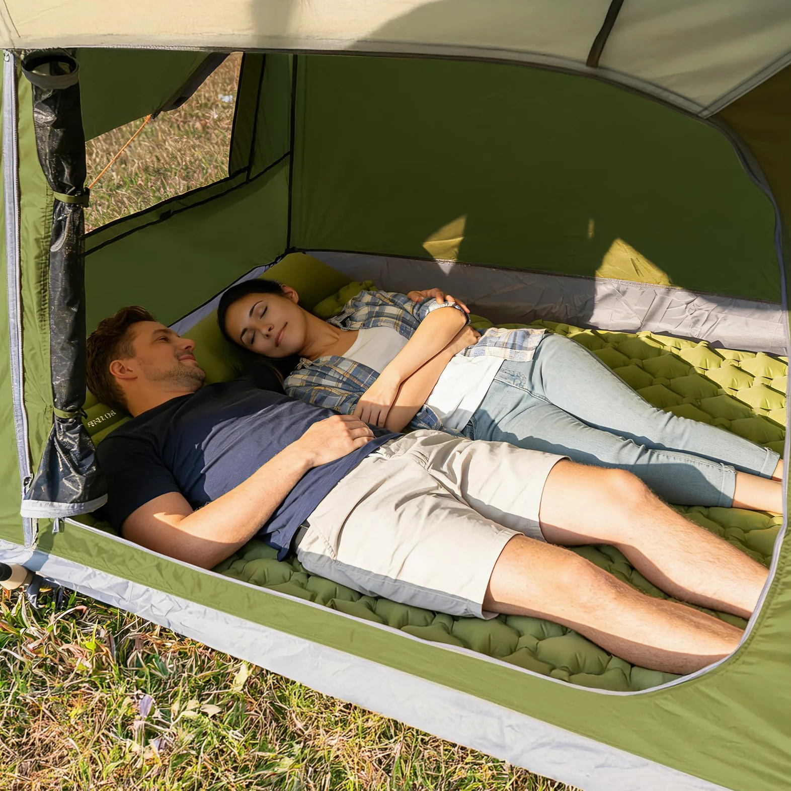 Night Cat Tienda de Campaña para 1 2 Personas: Impermeable Montar Fácil Ligero 3 Estaciones para Trekking Senderismo Festivales Al Aire Libre